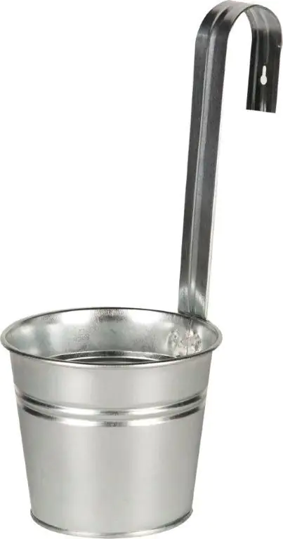 Hängeeimer Ø 13,5 x 11/29 cm Zink