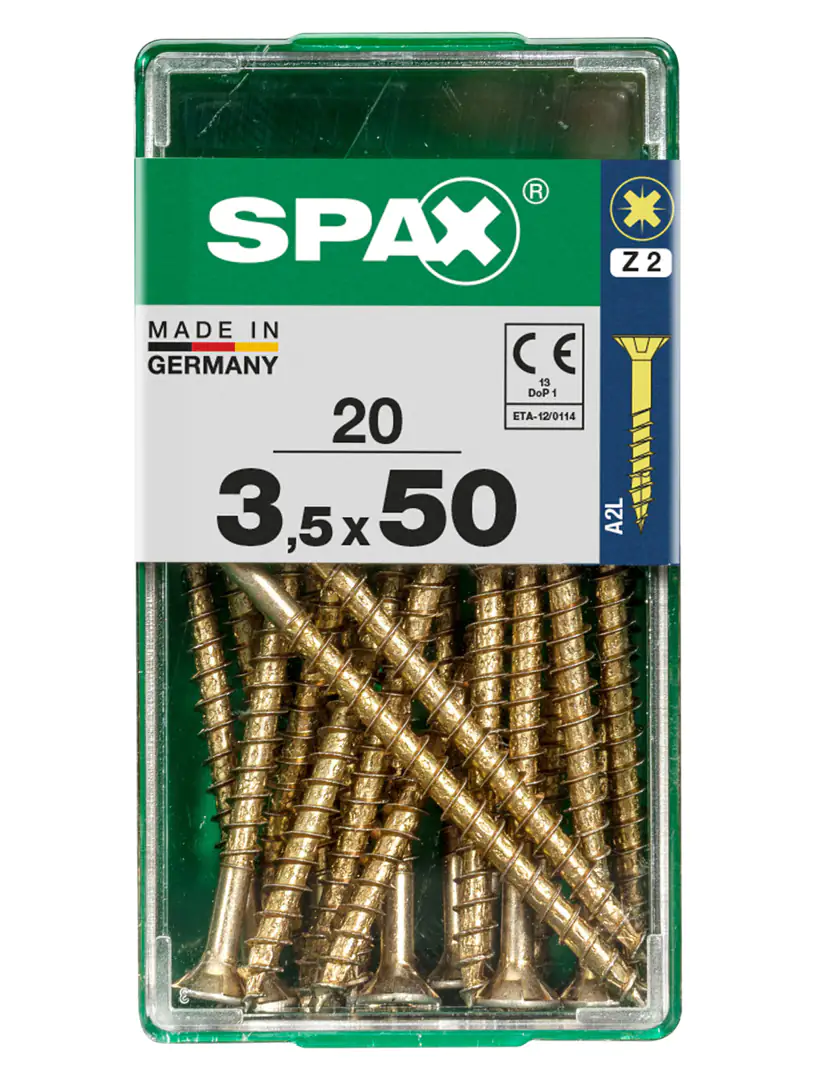 Spax Universalschrauben 3.5 x 50 mm PZ 2 - 20 Stk.