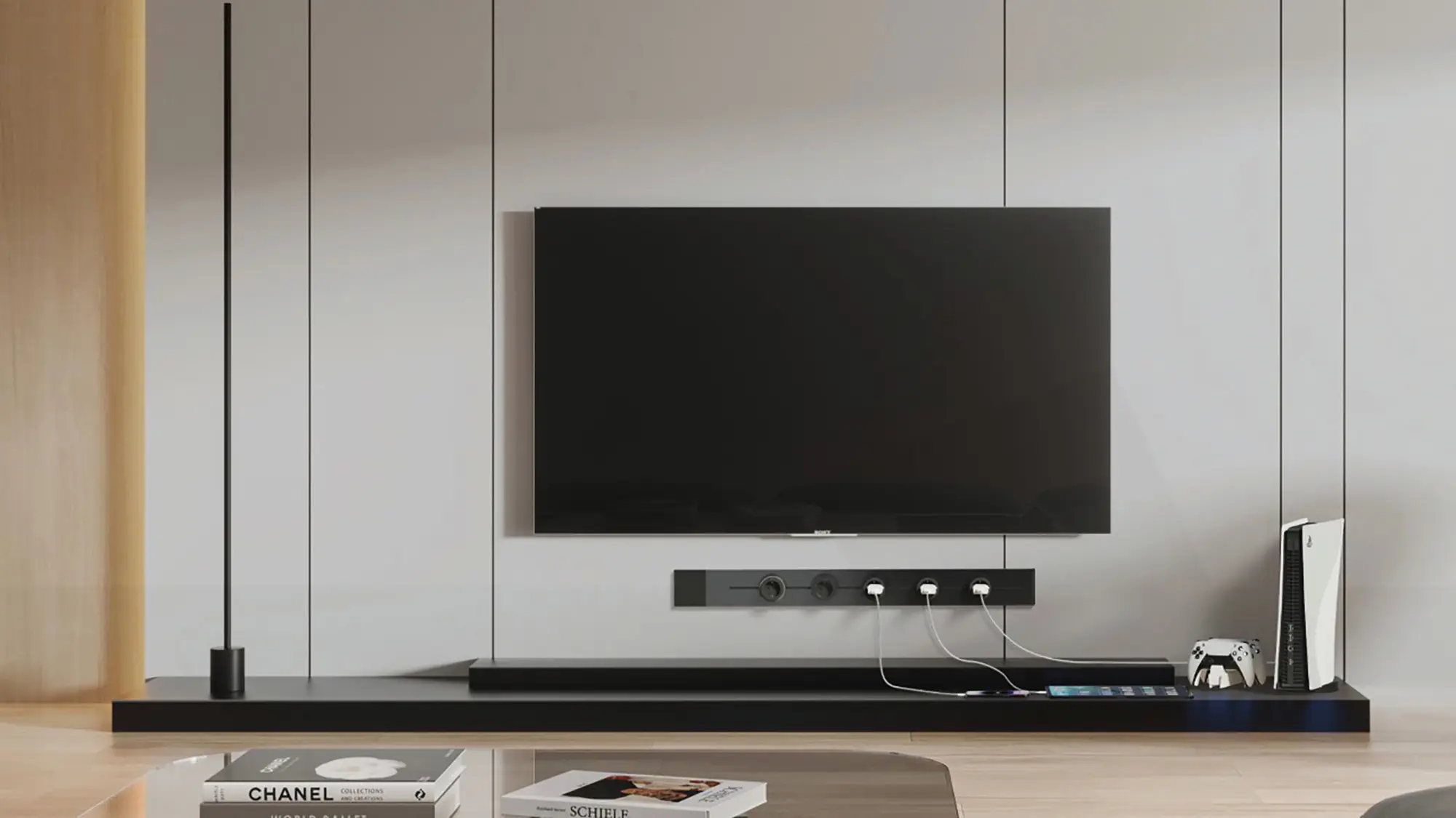 Schwaiger Modulare Stromleiste 100 cm max. 3680W schwarz