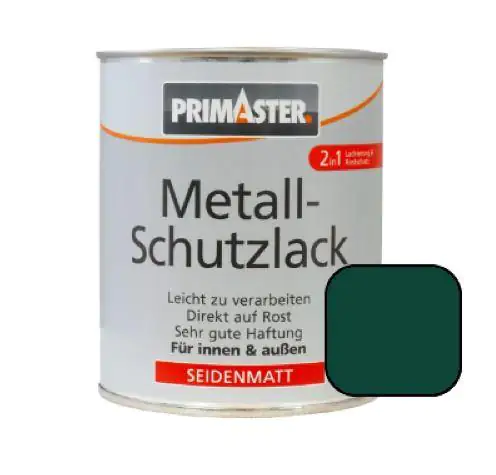 Primaster Metall-Schutzlack RAL 6005 750 ml moosgrün seidenmatt