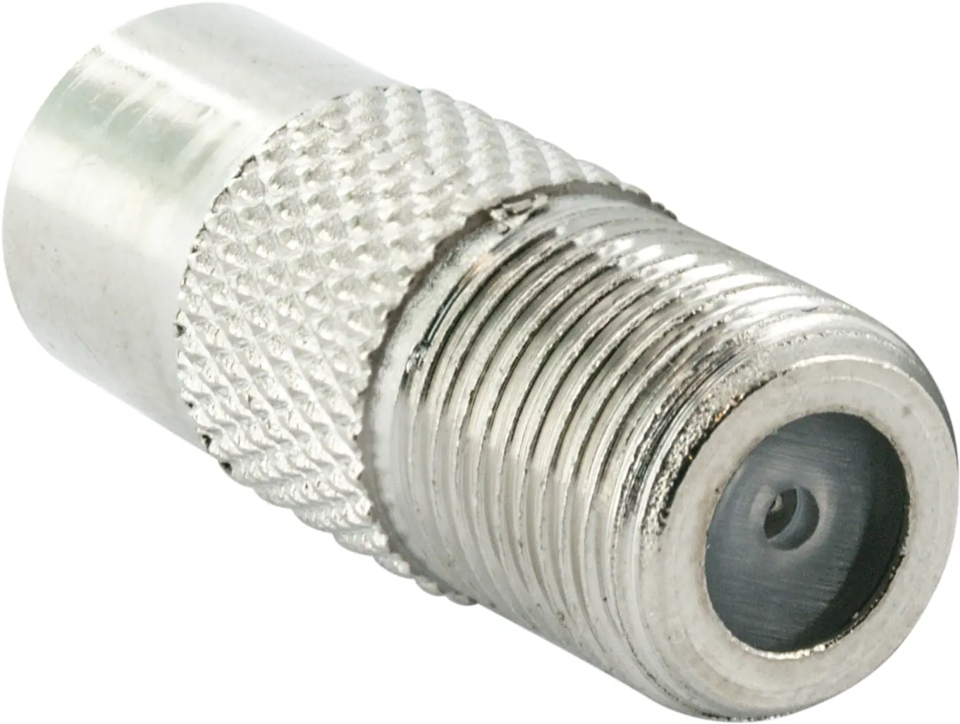 Schwaiger Koaxial Adapter UEST9330 531 silber, 1x F Buchse / 1x IEC Stecker