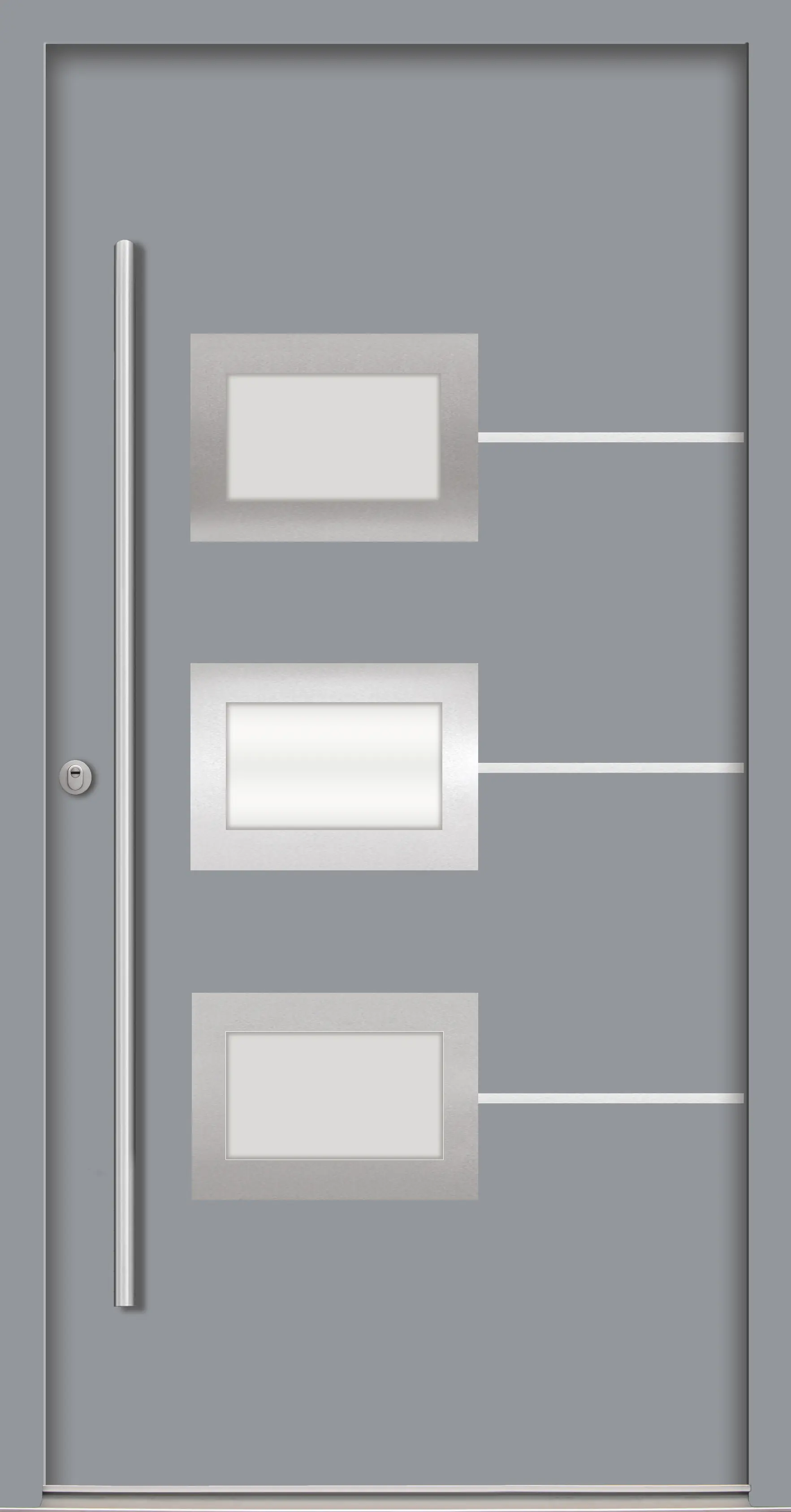 Splendoor Haustür Passivedoor Premium B03 RC2 Grau DIN Links 100 x 210 cm
