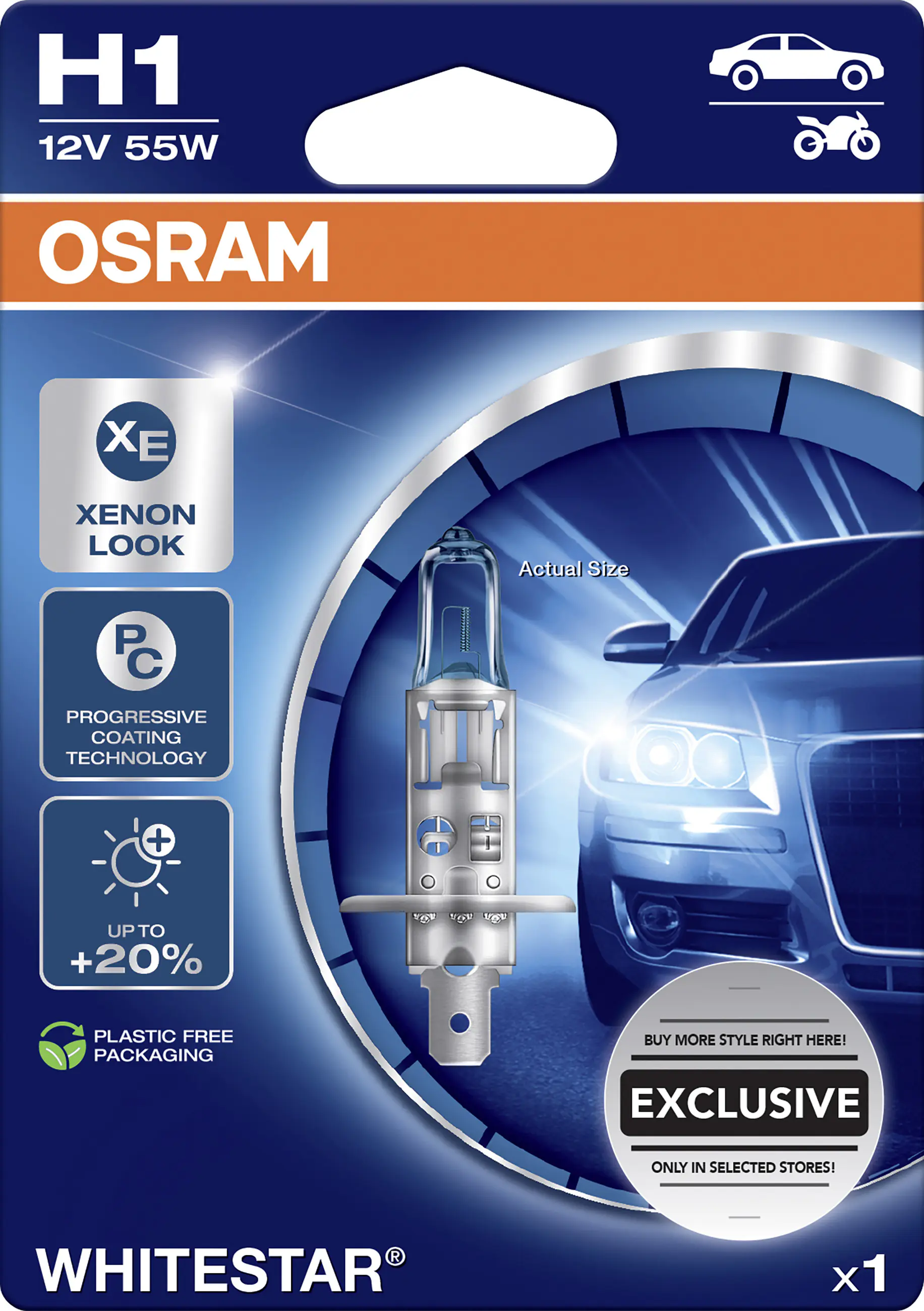 Osram Scheinwerferlampe H1 Whitestar 2.0 Osram Scheinwerferlampe H1 Whitestar 2.0
