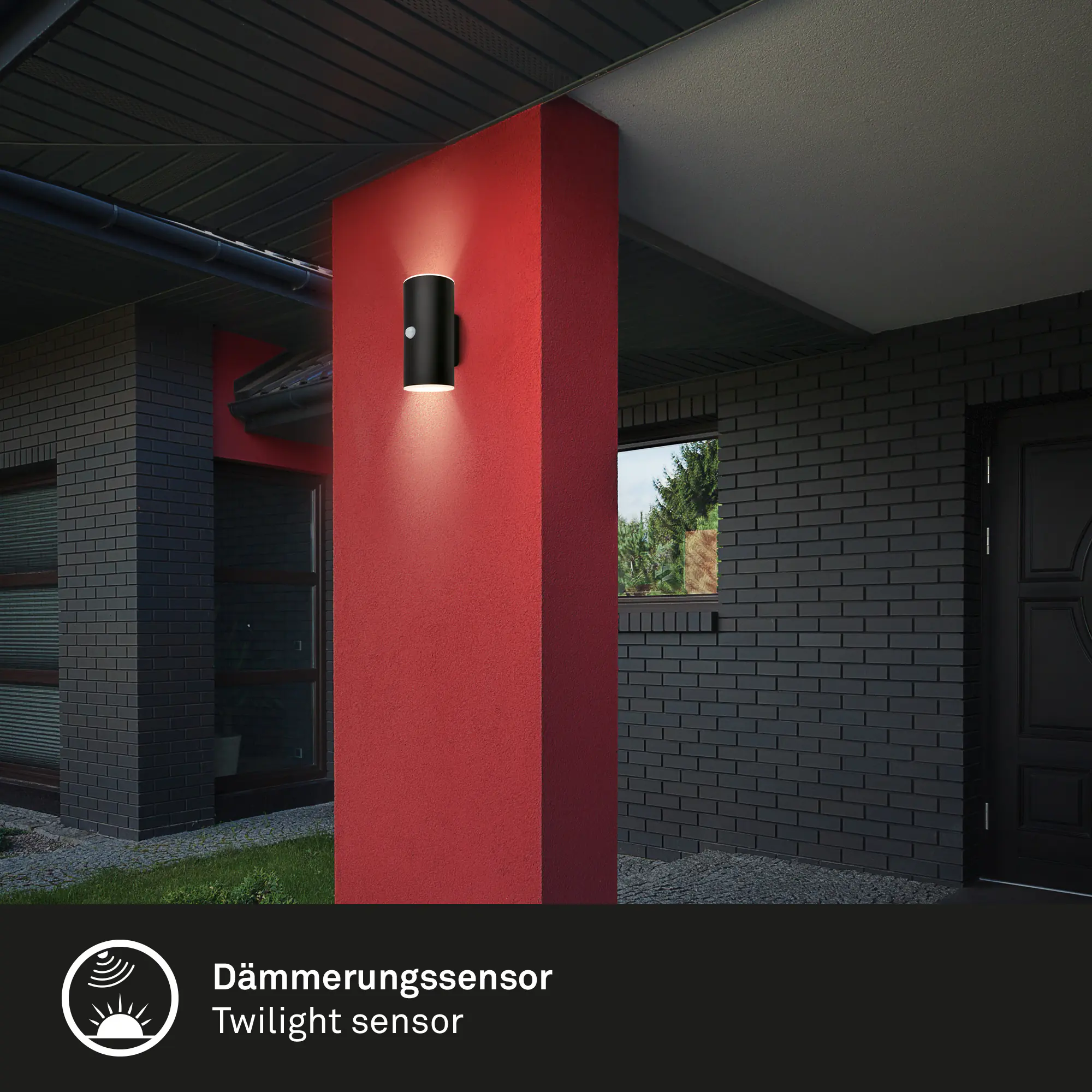 Briloner LED Akku-Außenwandleuchte Lima 6W schwarz Bewegungsmelder warmweiß Briloner LED Akku-Außenwandleuchte Lima 6W schwarz Bewegungsmelder warmweiß
