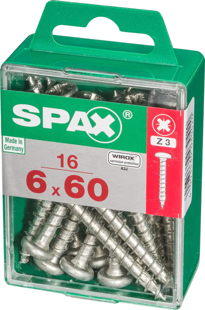 Spax Universalschrauben 6.0 x 60 mm TX 30 - 16 Stk. Spax Universalschrauben 6.0 x 60 mm TX 30 - 16 Stk.