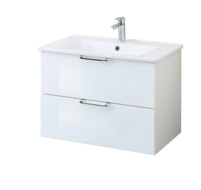 Pelipal Waschbecken mit Unterschrank München weiß glanz 75 x 52 cm