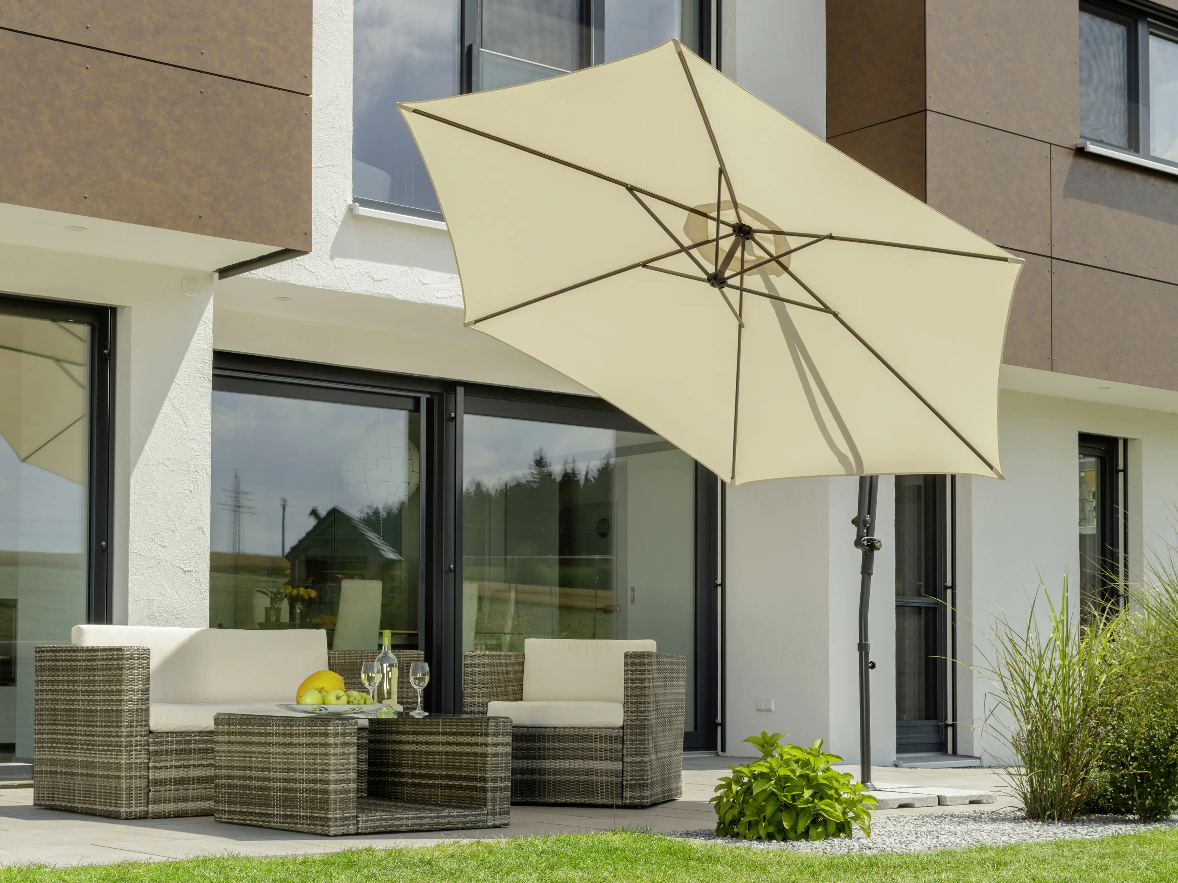 Schneider Ampelschirm Genua natur Ø 300 cm Schneider Ampelschirm Genua natur Ø 300 cm