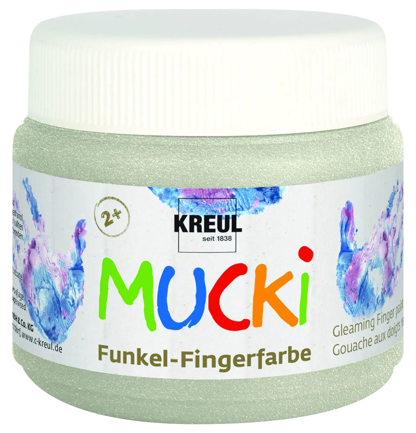 Kreul Mucki Funkel-Fingerfarbe drachensilber 150 ml Kreul Mucki Funkel-Fingerfarbe drachensilber 150 ml