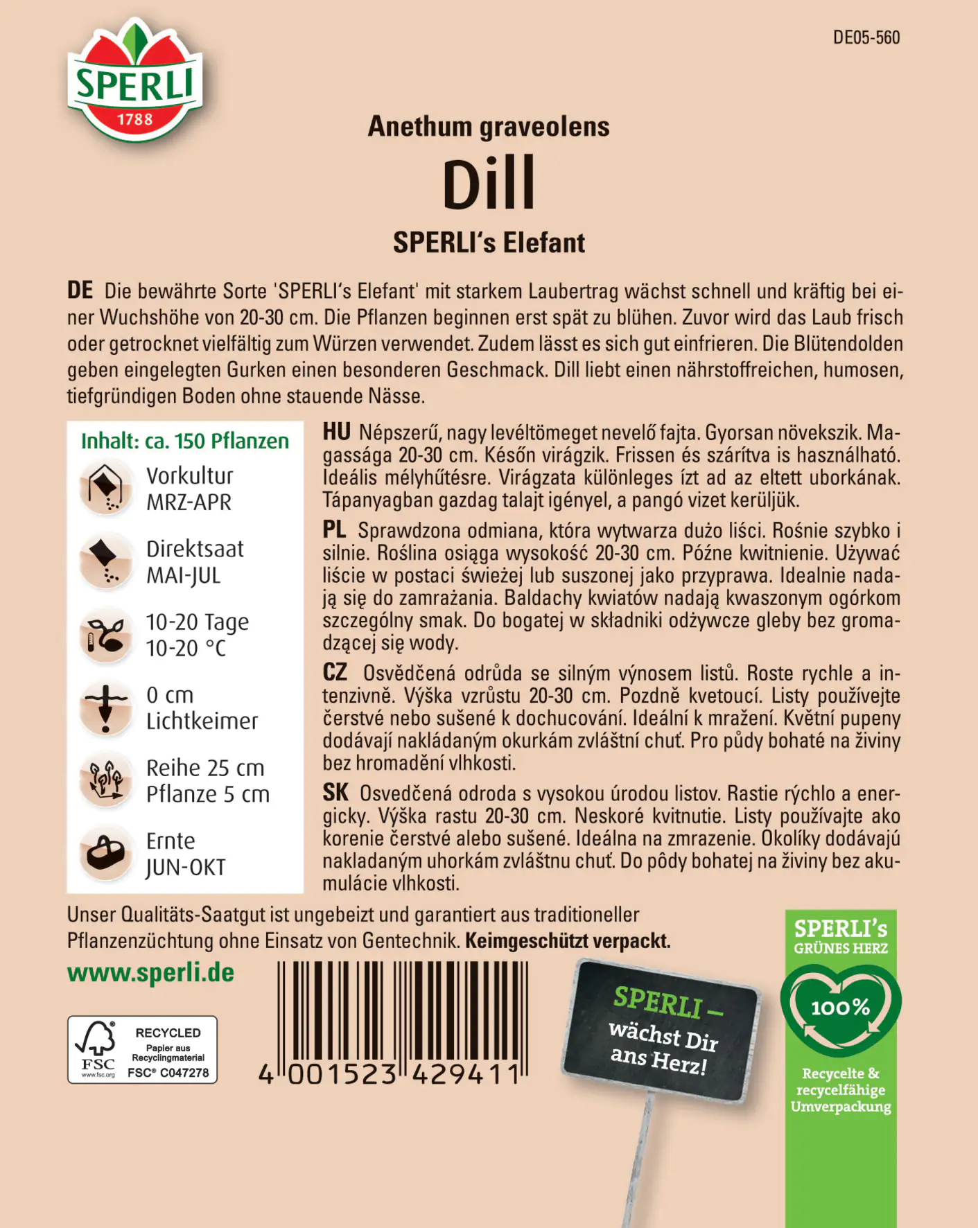 Sperli Dill Sperli 's Elefant Sperli Dill Sperli 's Elefant