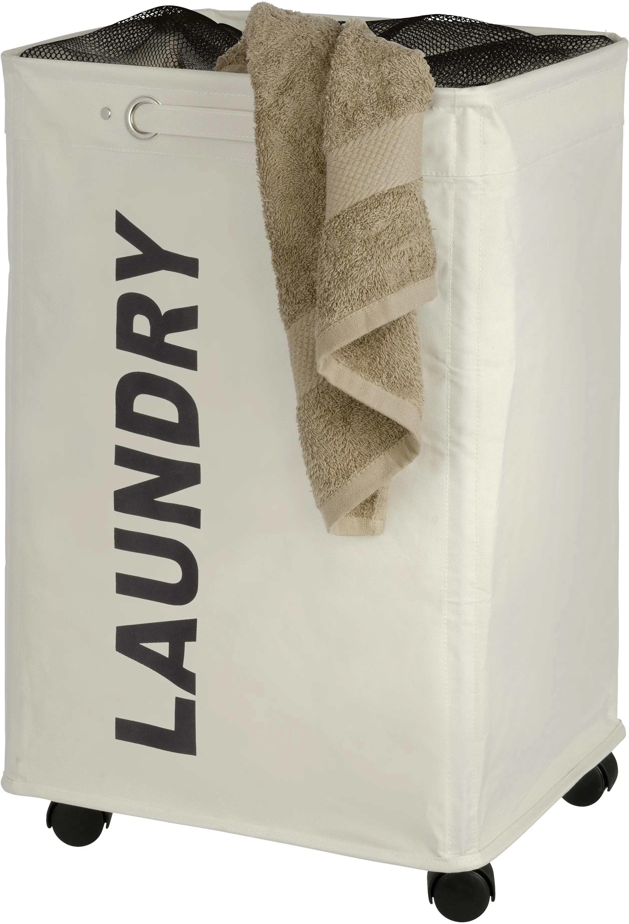 Wenko Wäschesammler Quadro 79 l, beige