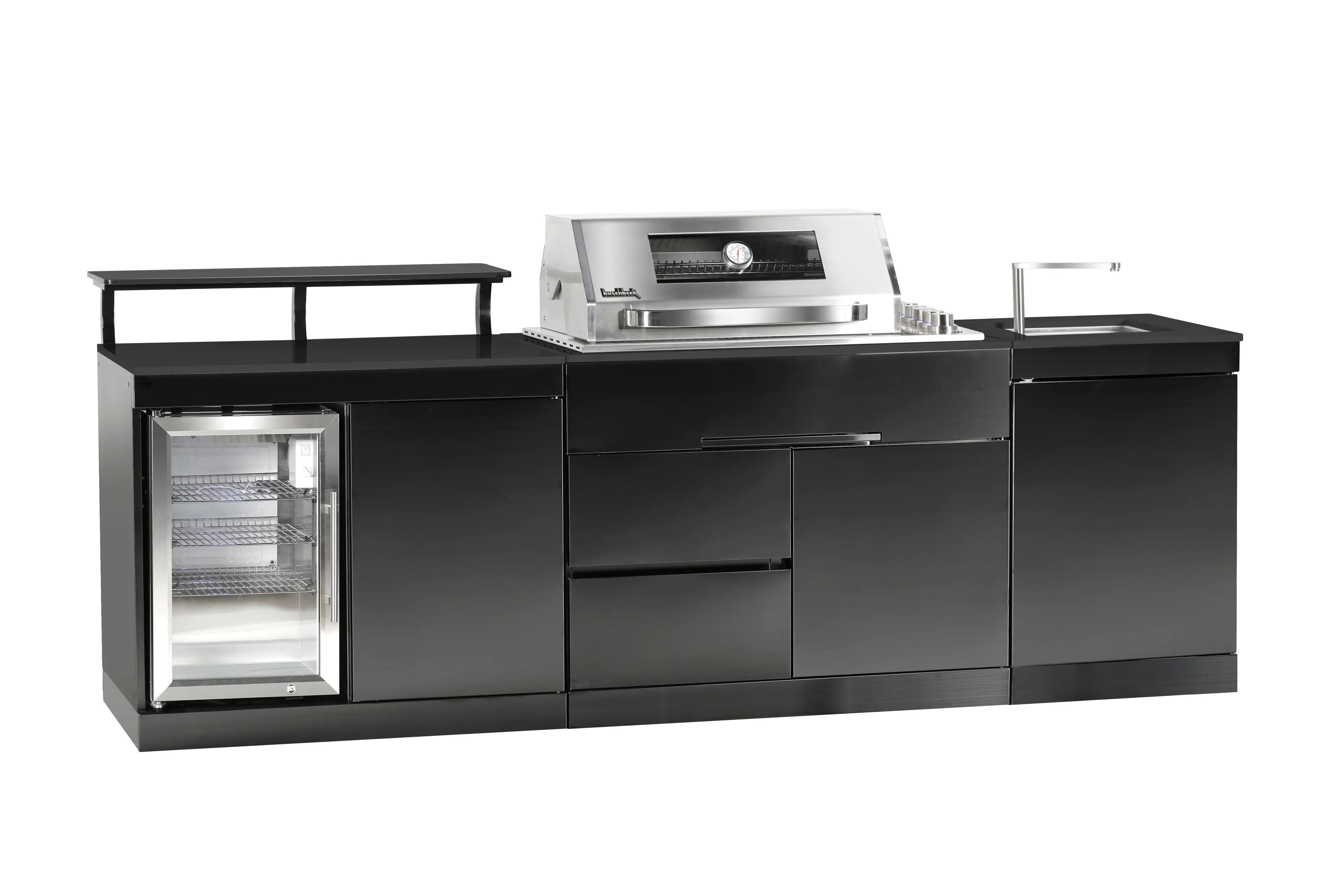 Buschbeck Outdoorküche Brighton inkl. Kühlschrank und Spüle mit Armatur Buschbeck Outdoorküche Brighton inkl. Kühlschrank und Spüle mit Armatur