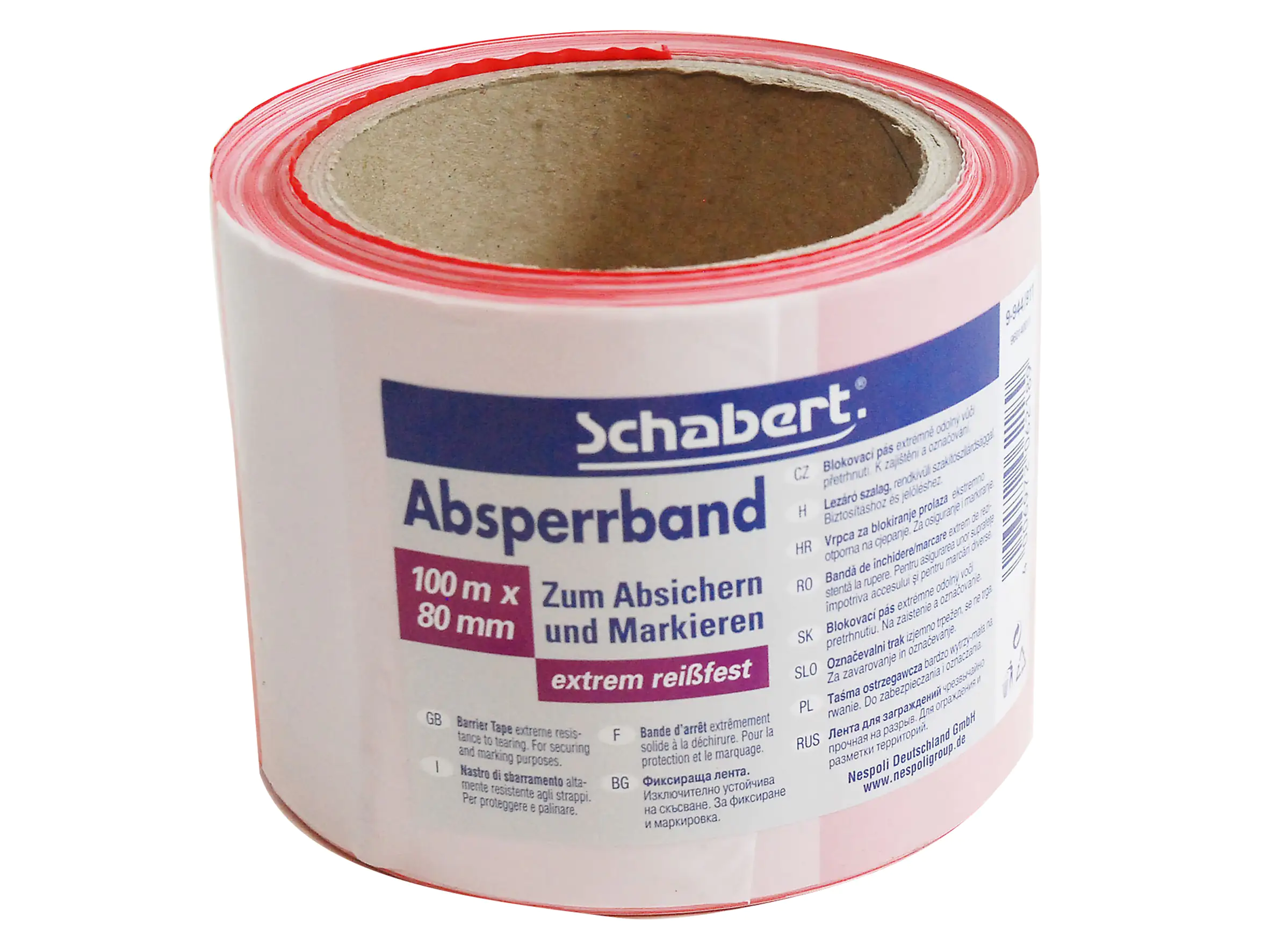 Schabert Absperrband 100 m 80 mm breit