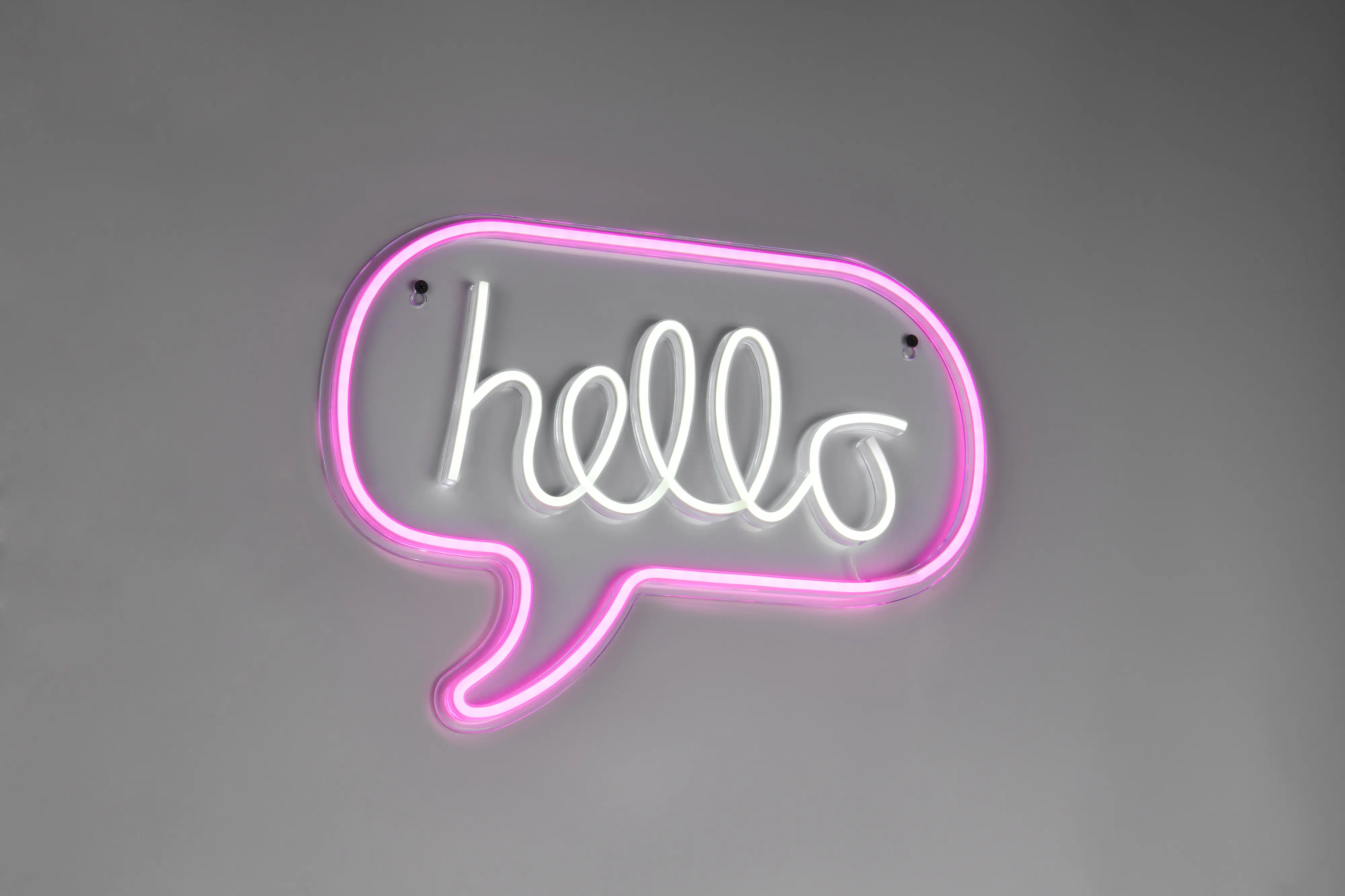 Reality LED Wandleuchte Hello 43 x 31 cm warmweiß transparent Reality LED Wandleuchte Hello 43 x 31 cm warmweiß transparent