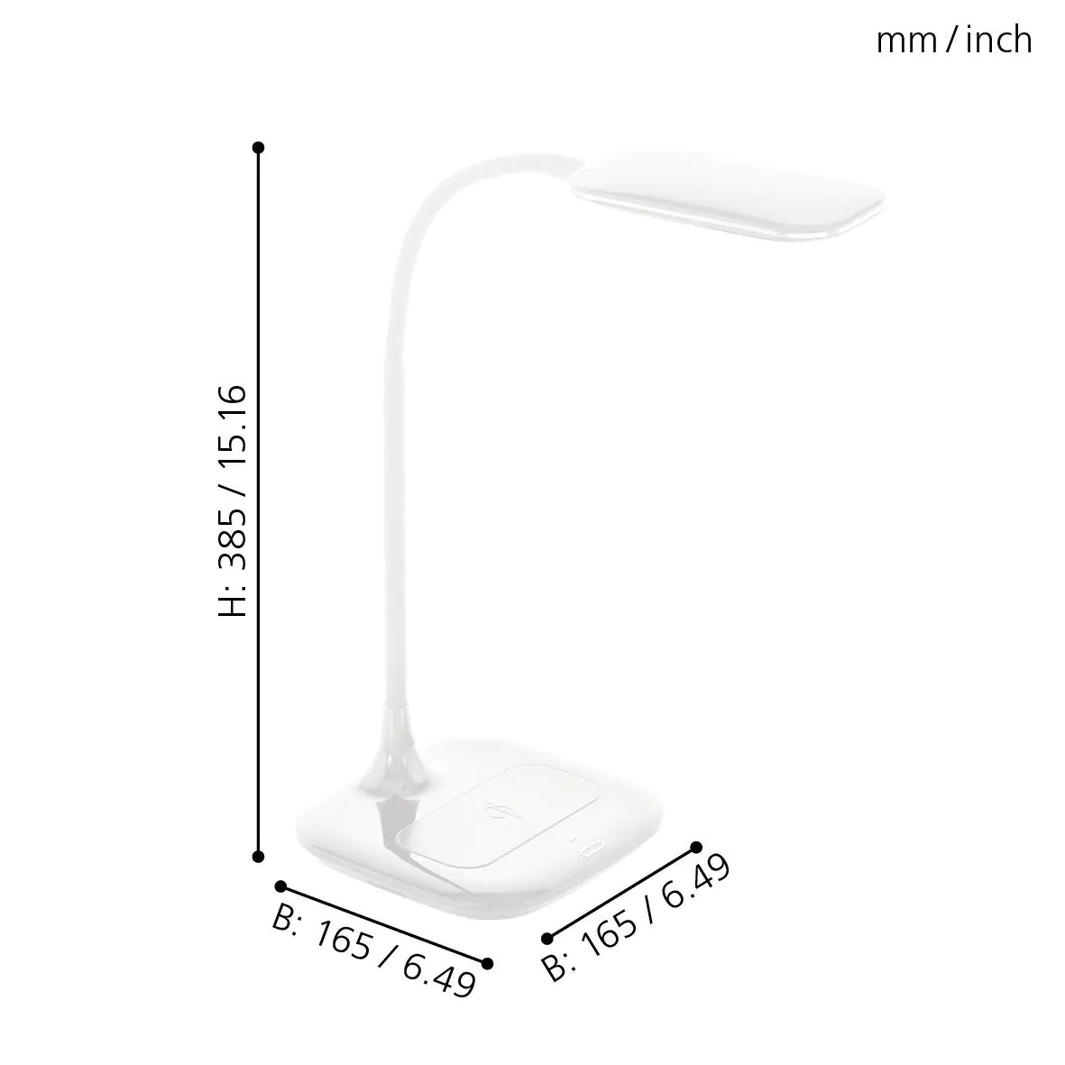 Eglo LED Tischleuchte Masserie weiß 38,5 x 16,5 cm mit QI-Charger Eglo LED Tischleuchte Masserie weiß 38,5 x 16,5 cm mit QI-Charger