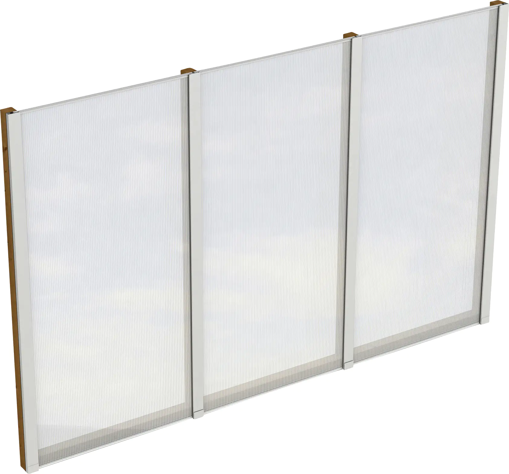 SKAN HOLZ Seitenwand m. Polycarbonatplatten 293 x 200 cm Fichte