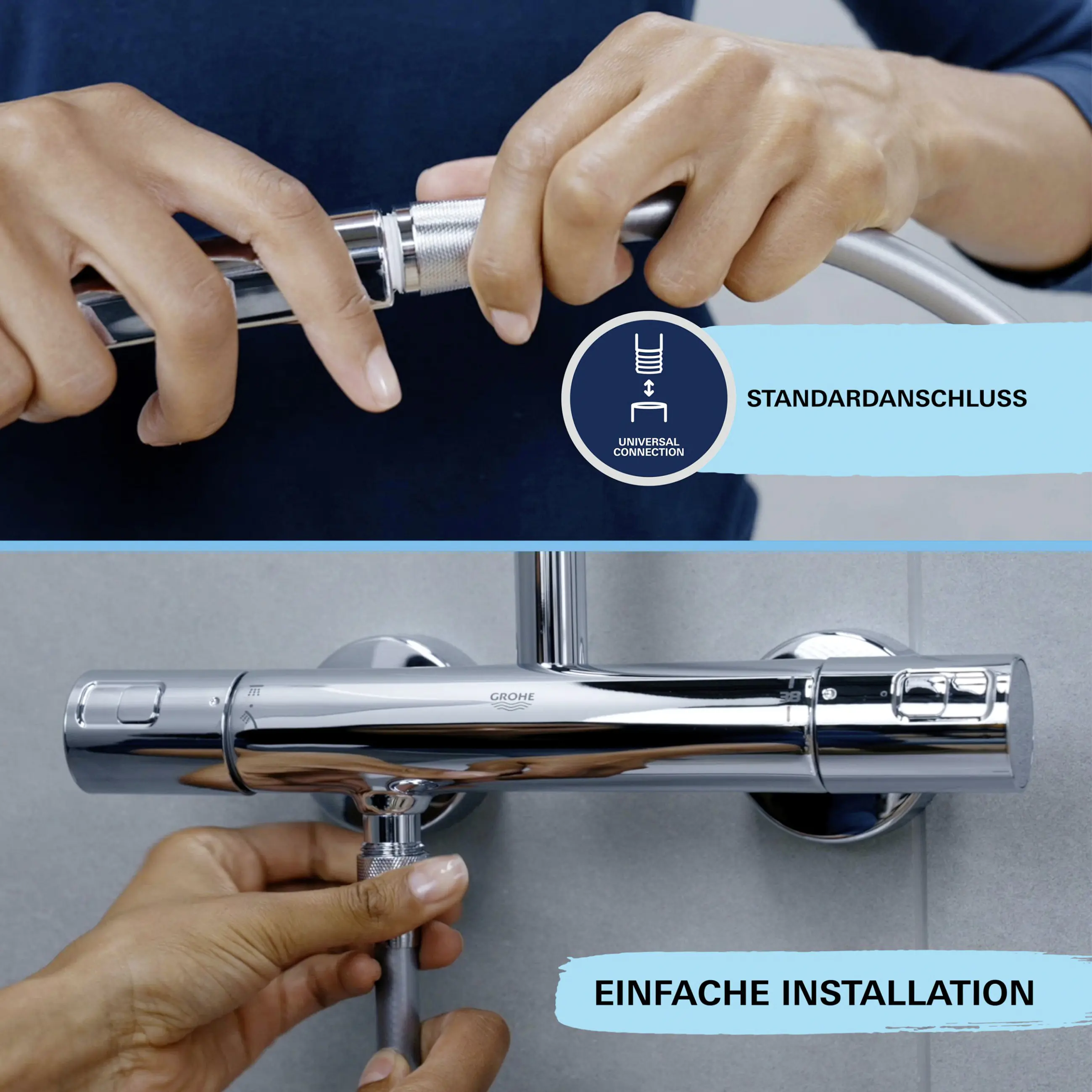 Grohe Handbrause 2 Strahlarten Vitalio Comfort 110 chrom Grohe Handbrause 2 Strahlarten Vitalio Comfort 110 chrom