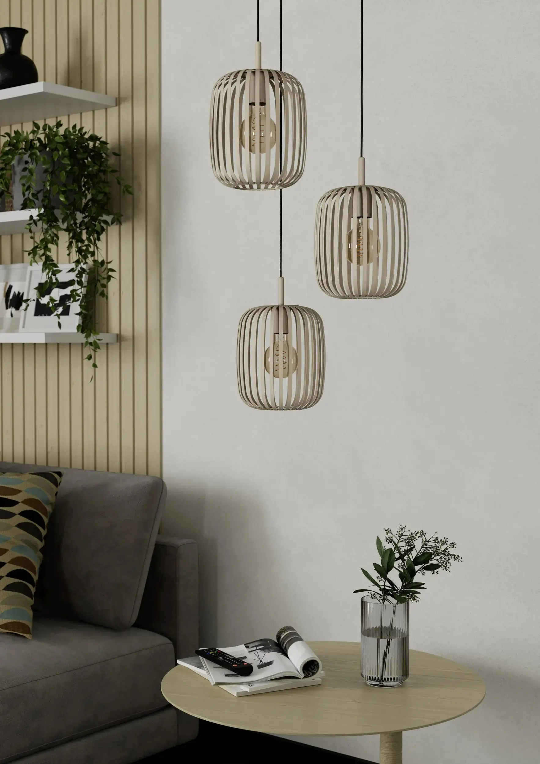 Eglo Hängeleuchte Romazzina sand rund 46 x 110 cm