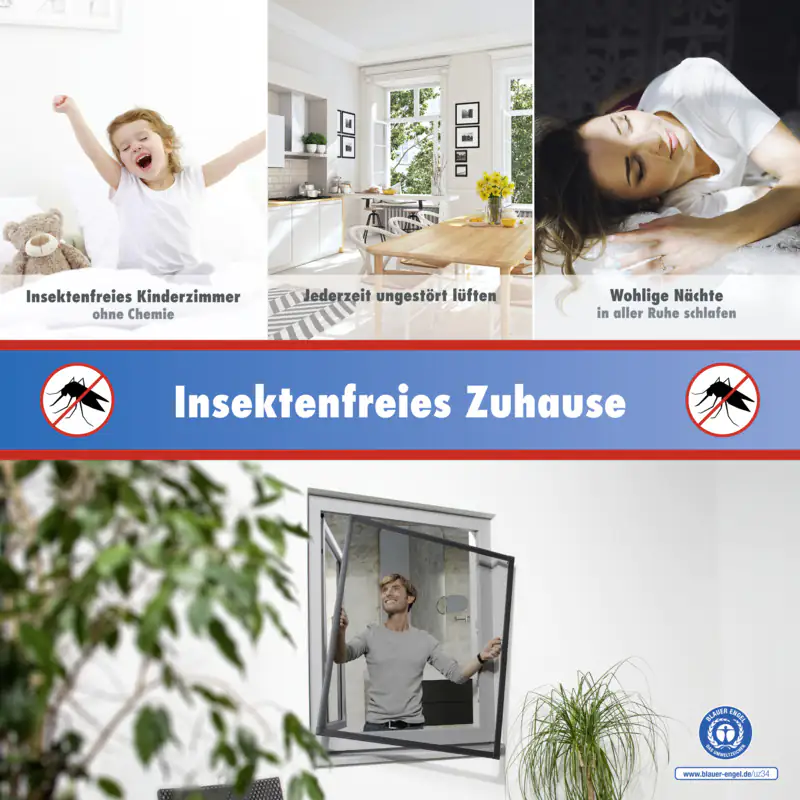 9003117315211_3 TrendLine Fliegenschutz-Fenster 100 x 120 cm anthrazit/anthrazit kürzbar