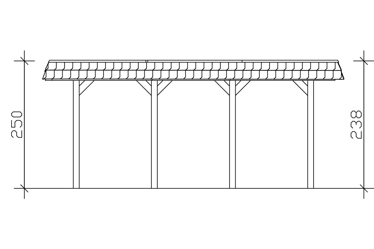 4018211034093_04 SKAN HOLZ Carport Spreewald 585 x 589 cm mit EPDM-Dach