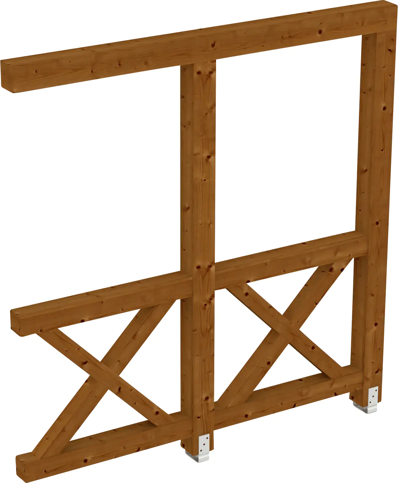 SKAN HOLZ Seitenwand Andreaskreuz (Wandanbau) 205 x 210 cm Fichte