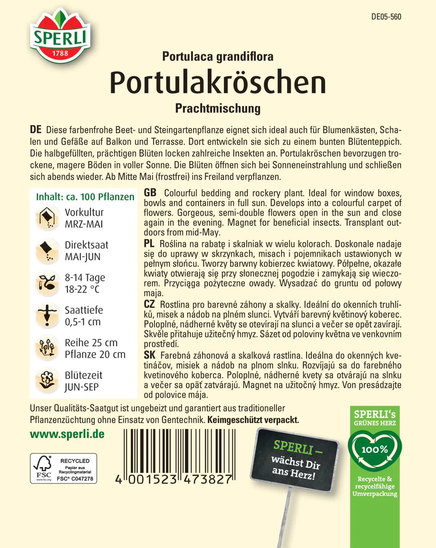 Sperli Portulakröschen Prachtmischung