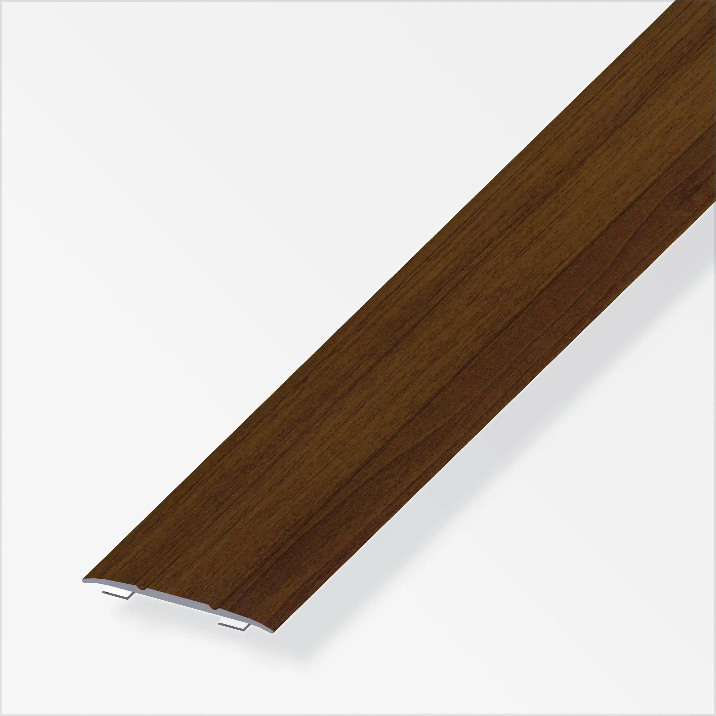 alfer Übergangsprofil 1 m, 37 x 2.5 mm Alu beschichtet sublimiert nussbaum