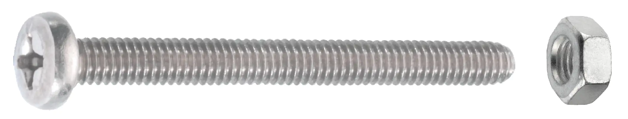 Gewindeschrauben M5 x 50 mm, 4 Stück, Edelstahl A2