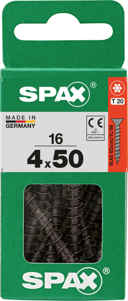 Spax Universalschrauben 4 x 50 mm T20 Vollgewinde - 16 Stk. 