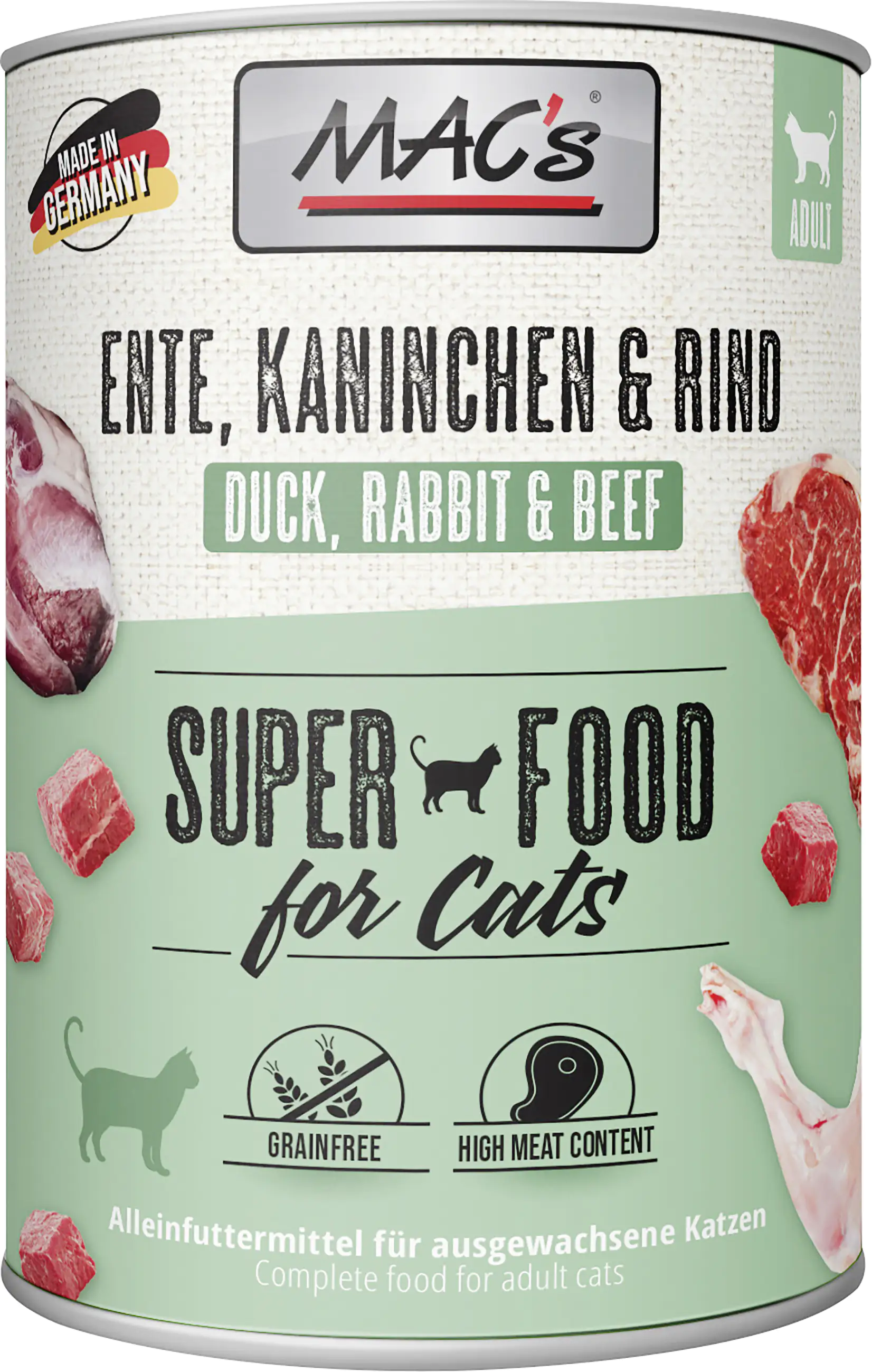 Macs Cat Ente Kaninchen & Rind 400 g