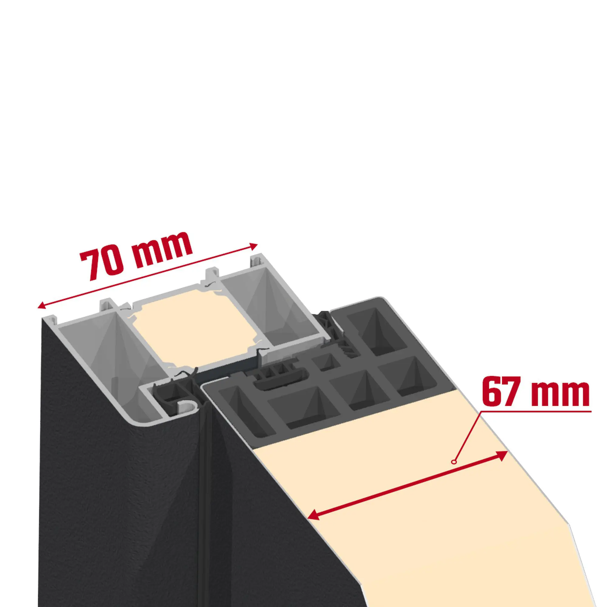Splendoor Haustür Passivedoor Premium B01 RC2 Anthrazit DIN Links 110 x 210 cm