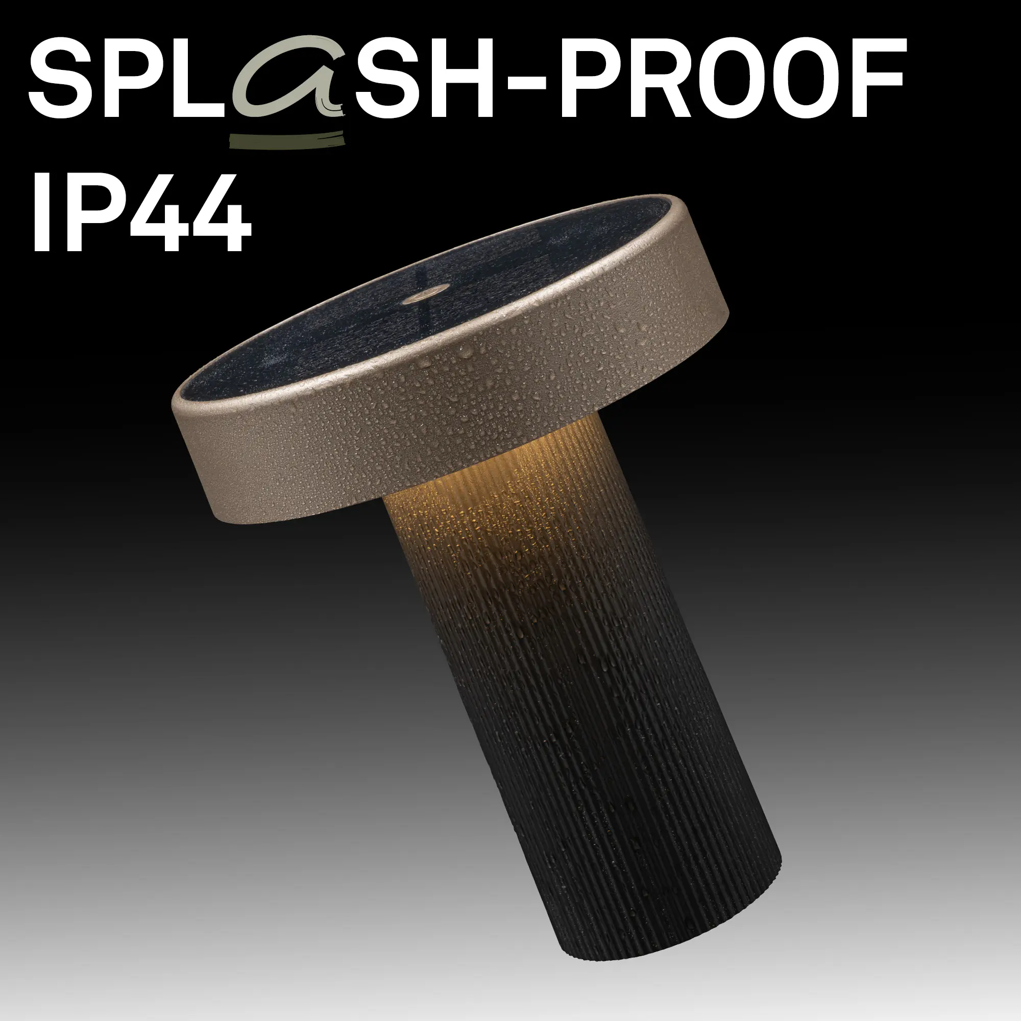 Briloner LED Solar-Tischleuchte Poga Ø 16 x 20 cm warmweiß anthrazit-bronze dimmbar