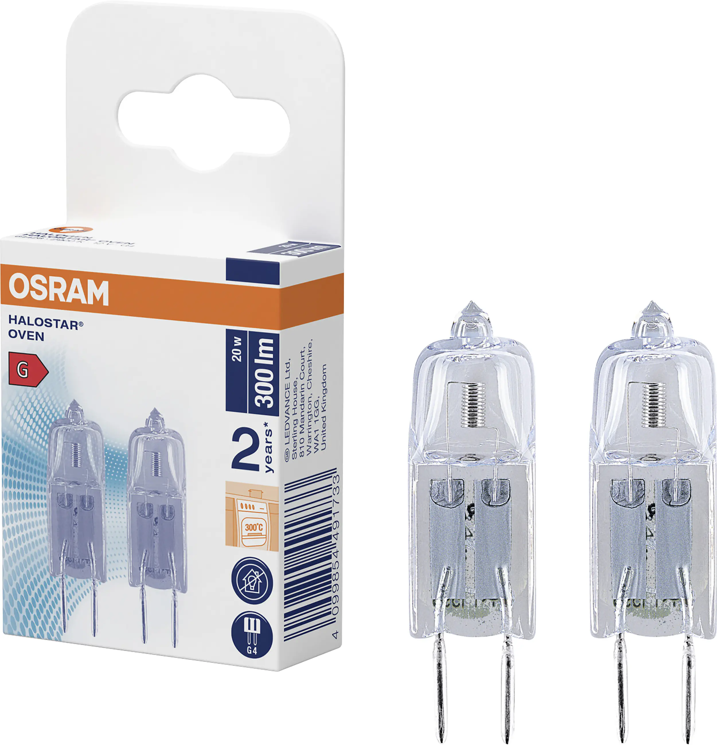 Osram Halogen Leuchtmittel Halostar Ofen Ø 1 x 3 cm 20 W dimmbar warmweiß - 2 Stk. Osram Halogen Leuchtmittel Halostar Ofen Ø 1 x 3 cm 20 W dimmbar warmweiß - 2 Stk.
