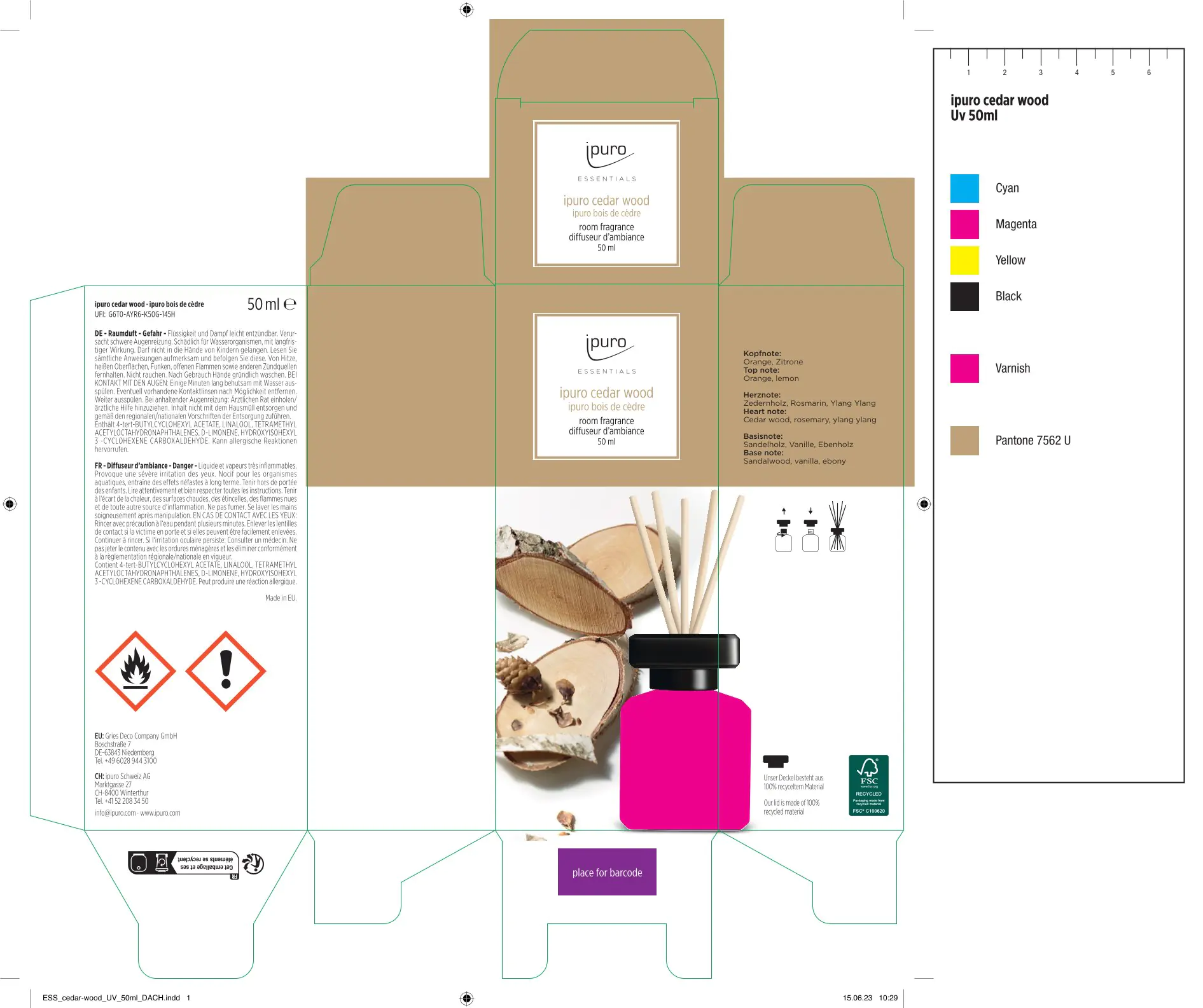 ipuro ESSENTIALS Raumduft Cedar Wood 50 ml