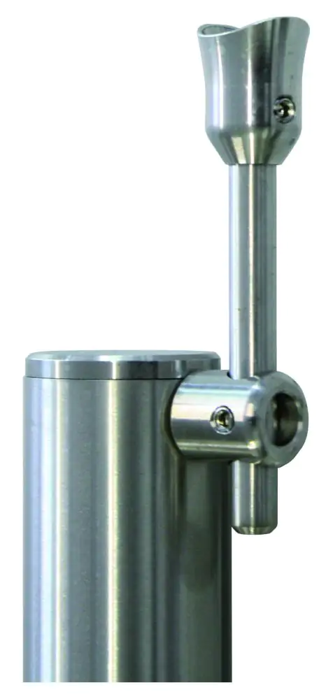 Treba seitlicher Handlaufhalter E72 Edelstahl mit Abdeckkappe