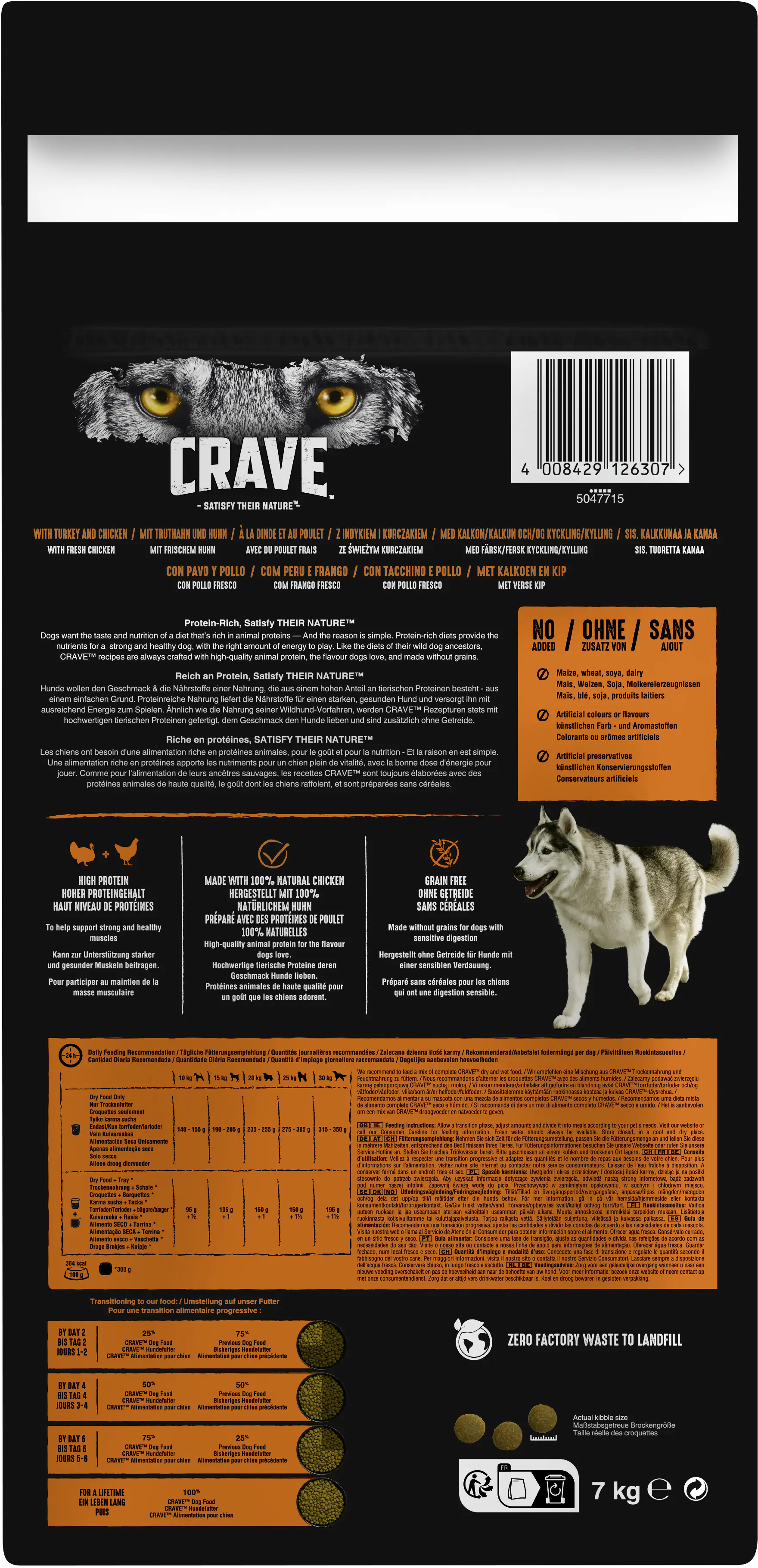 Pedigree Hundetrockenfutter Adult 7 kg Truthahn & Huhn 