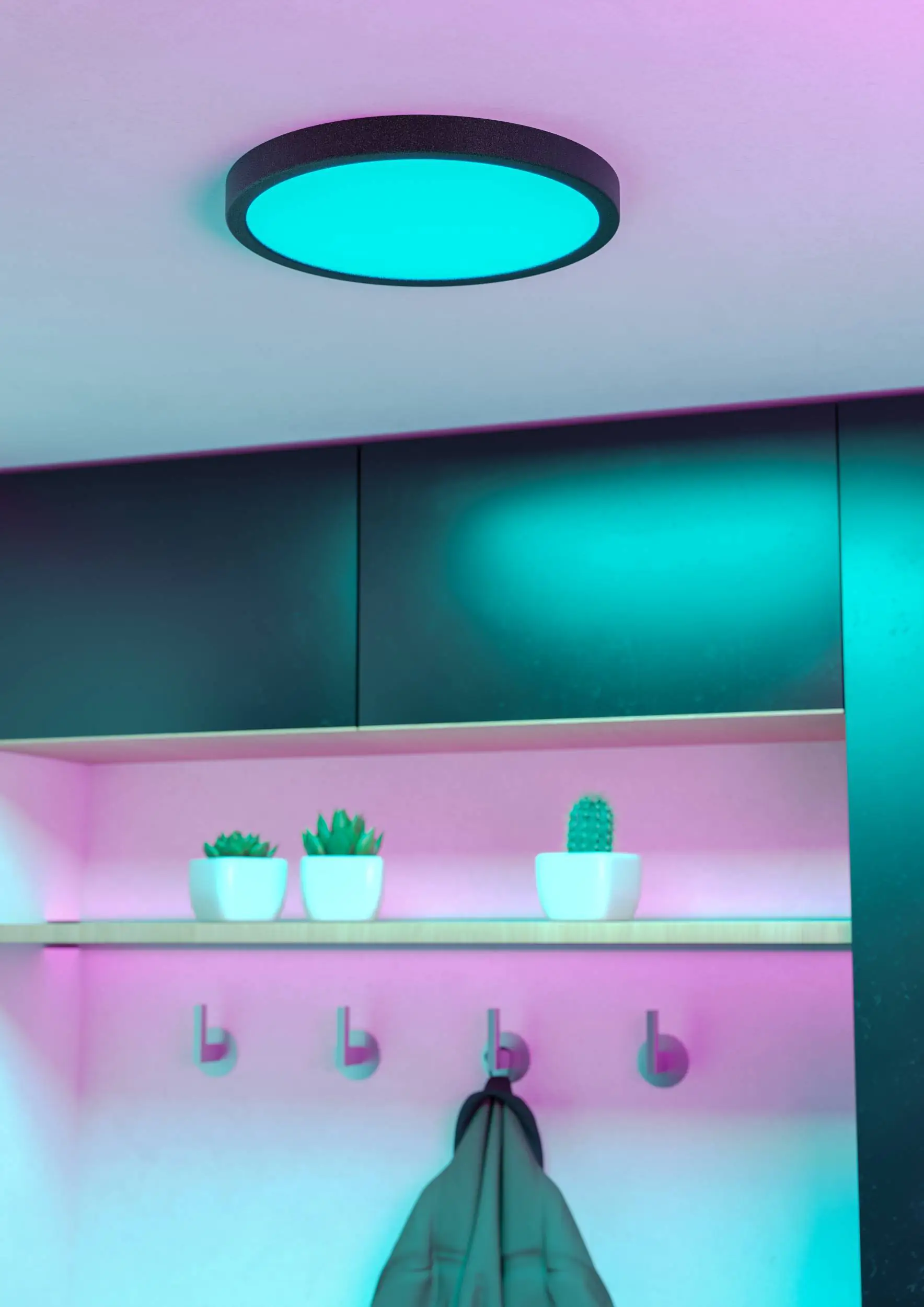 Eglo LED Deckenleuchte Fueva 6-Z schwarz Ø 30 x 3 cm RGB dimmbar