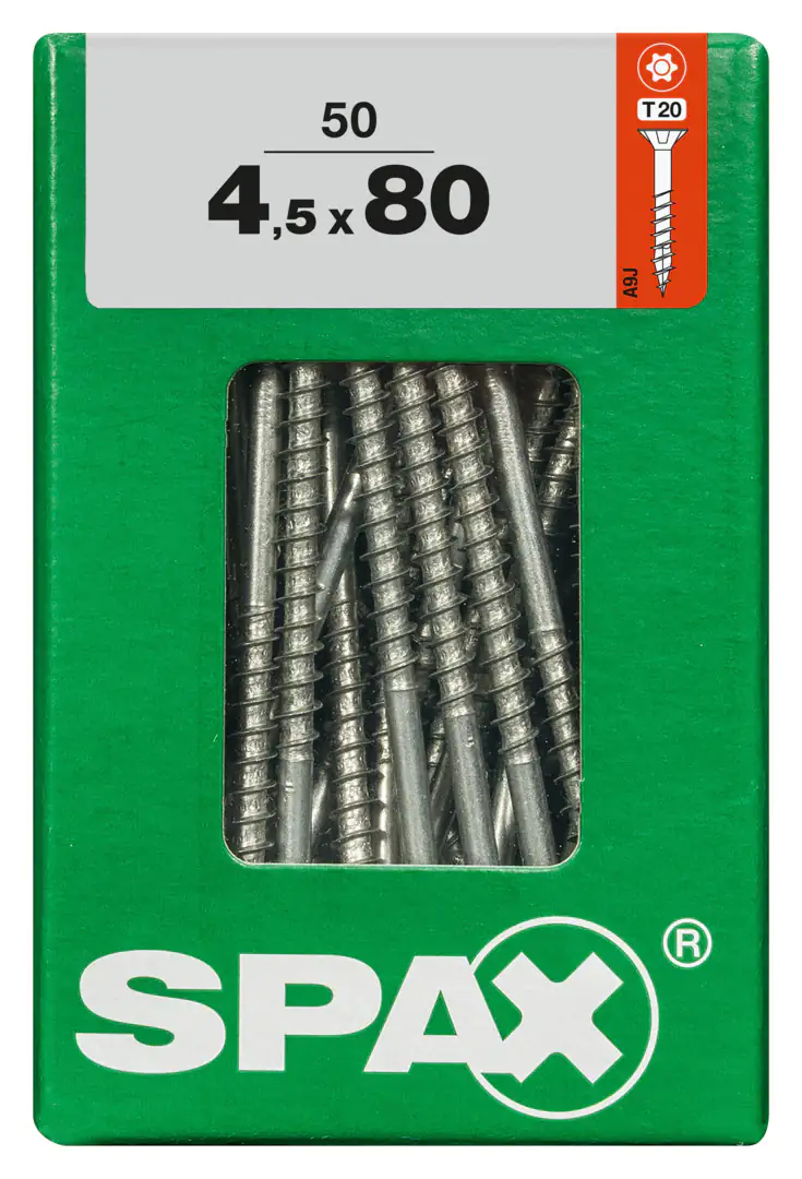 Spax Universalschrauben 4.5 x 80 mm TX 20 - 50 Stk.