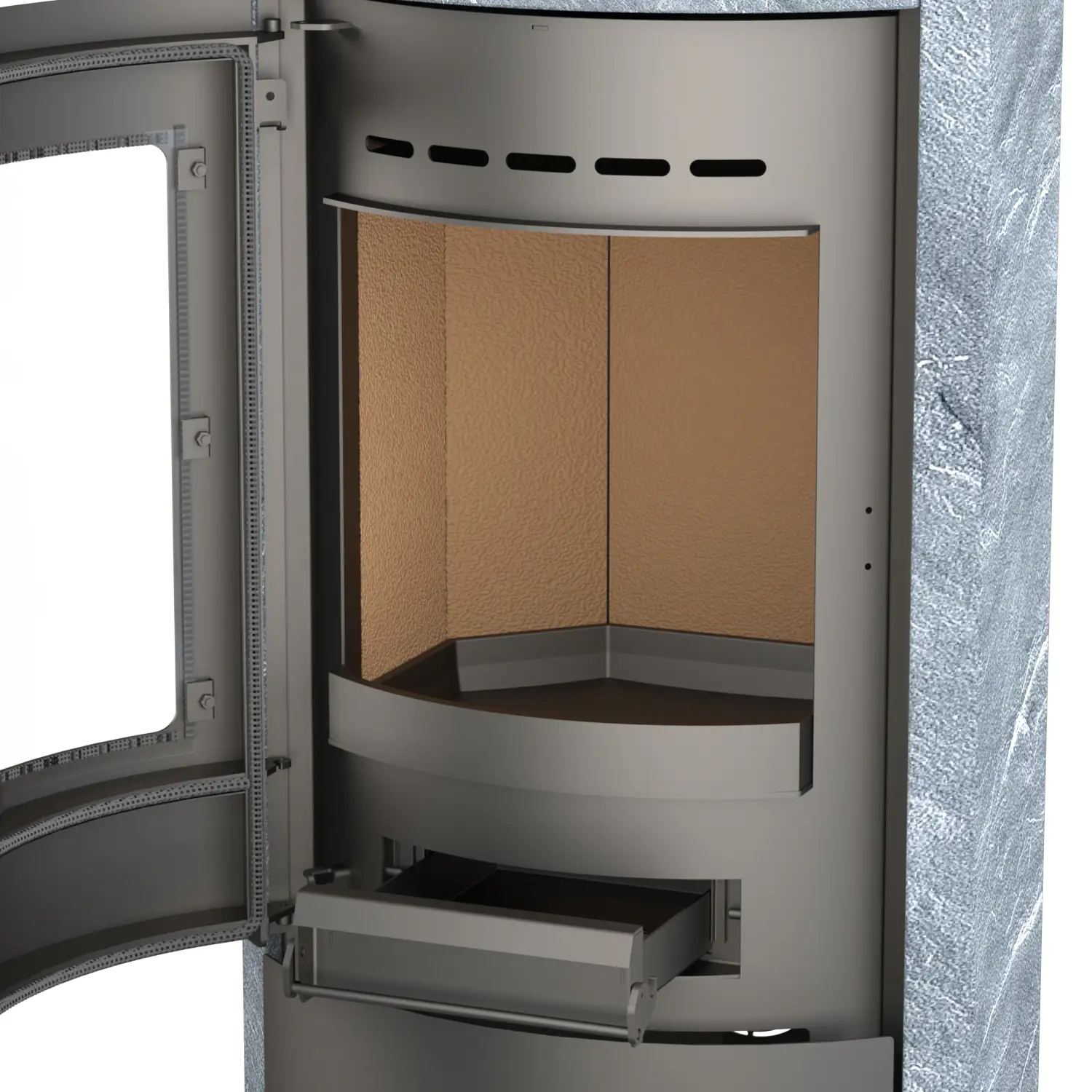 Thermia Kaminofen Ignis Mass Naturstein grau 8 kW