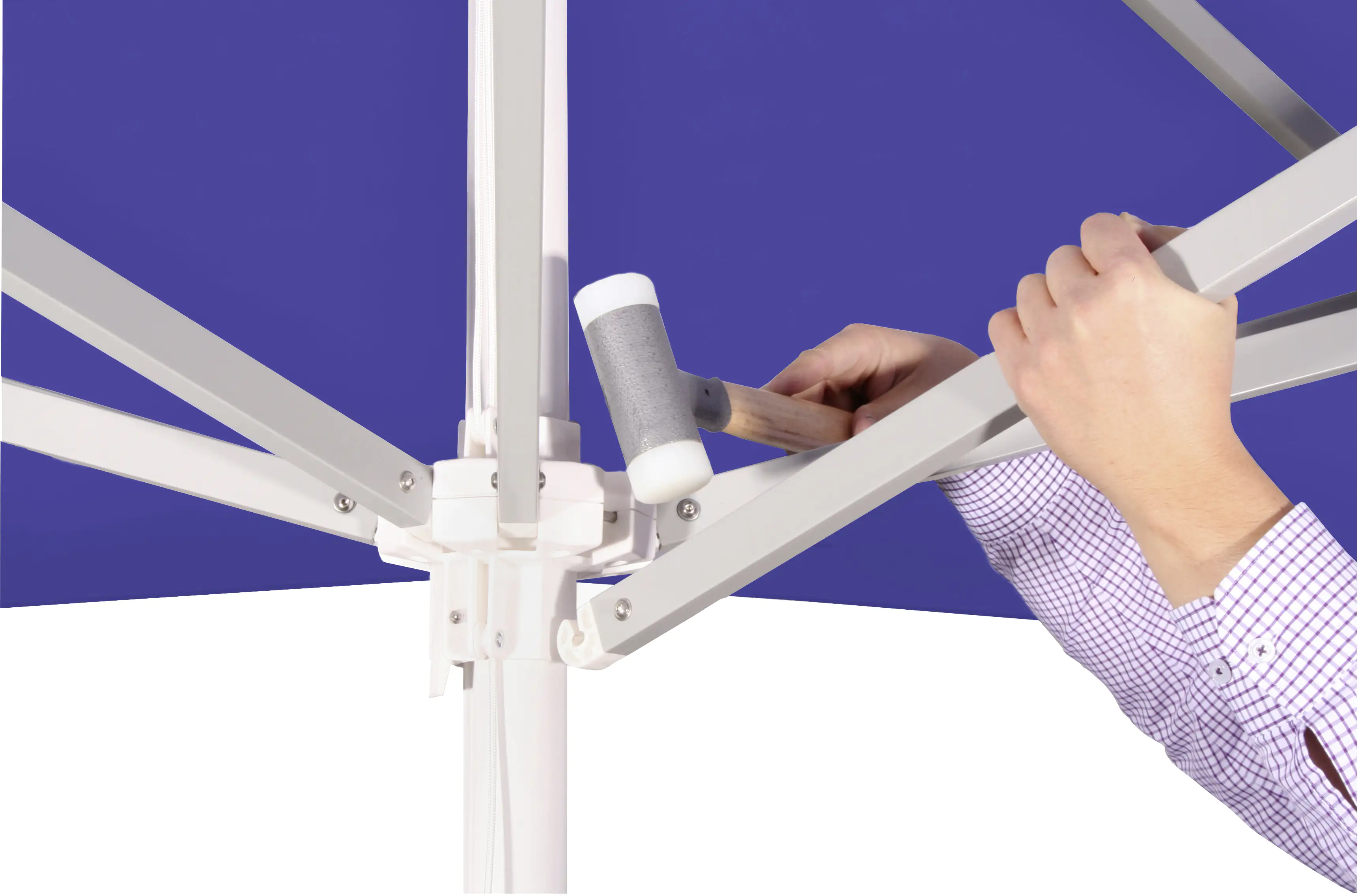 Schneider Sonnenschirm Quadro blau 300 x 300 cm