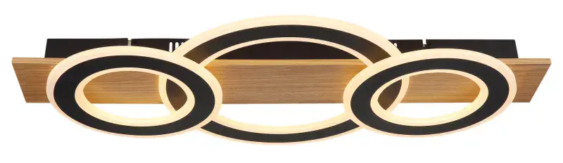 Globo Deckenleuchte Jayden 73 x 35 cm holzoptik warmweiß