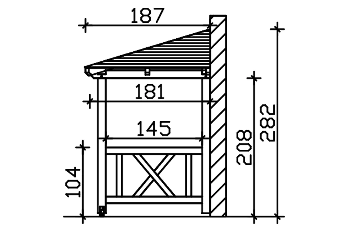 4018211016365_04 SKAN HOLZ Vordach Wismar Typ 7 351 x 187 cm, lasiert in Eiche hell