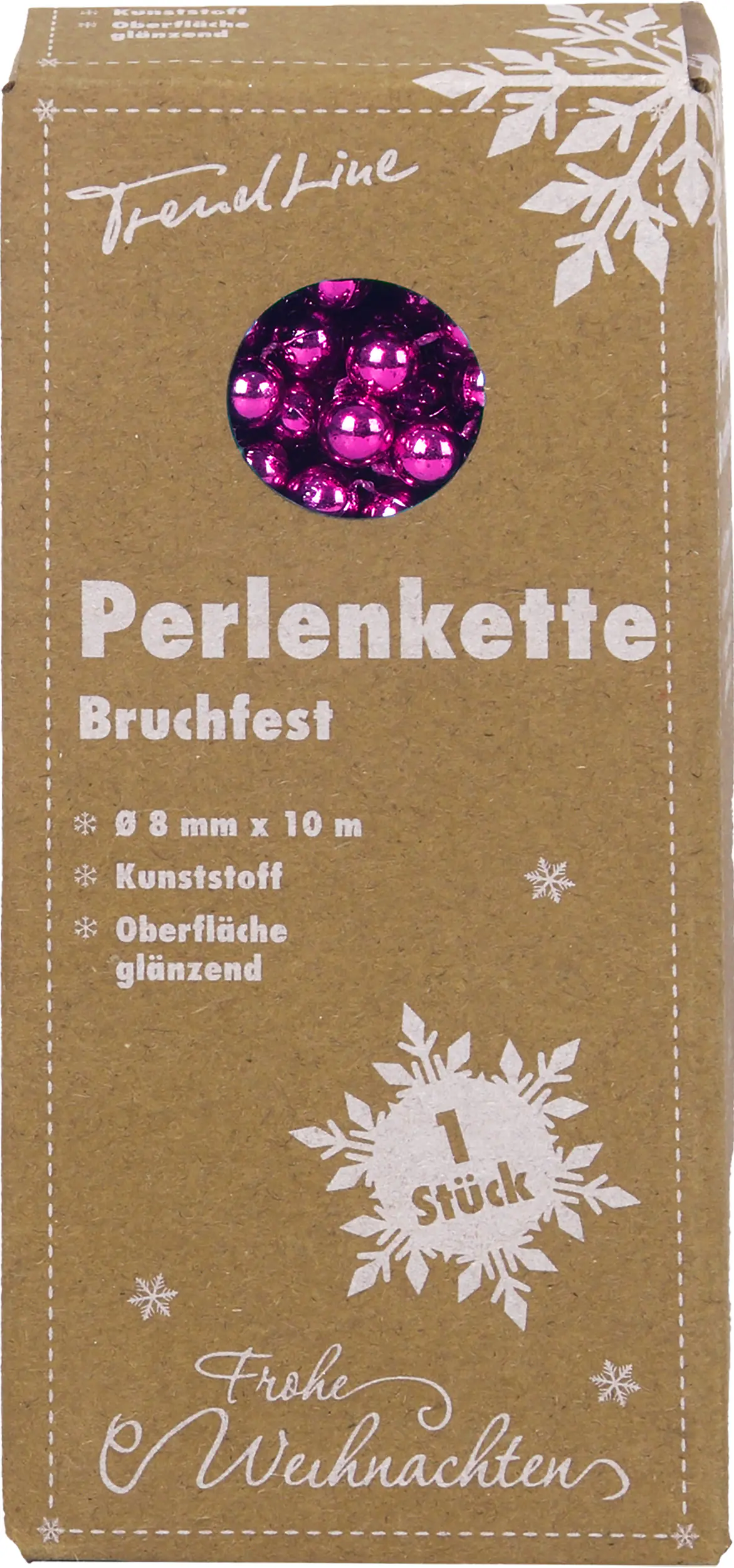TrendLine Perlenkette bruchfest, langlebig 10 m pink