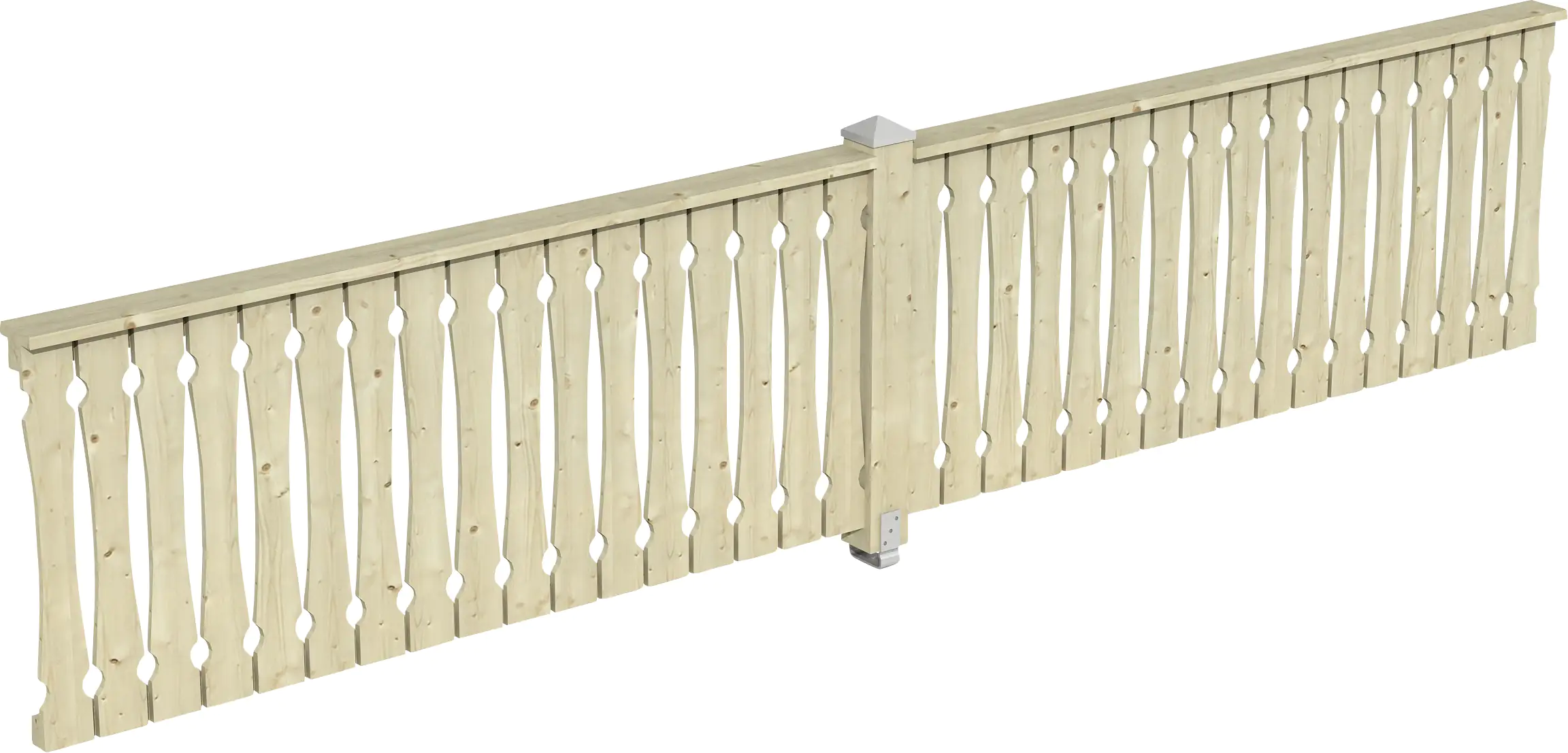 SKAN HOLZ Brüstung Balkonschalung 465 x 96 cm, Fichte, natur