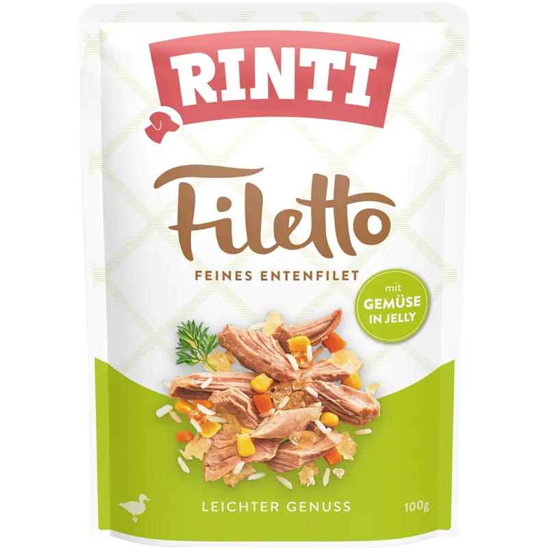 Rinti Hundenassfutter Filetto Jelly Ente & Gemüse 100 g Rinti Hundenassfutter Filetto Jelly Ente & Gemüse 100 g