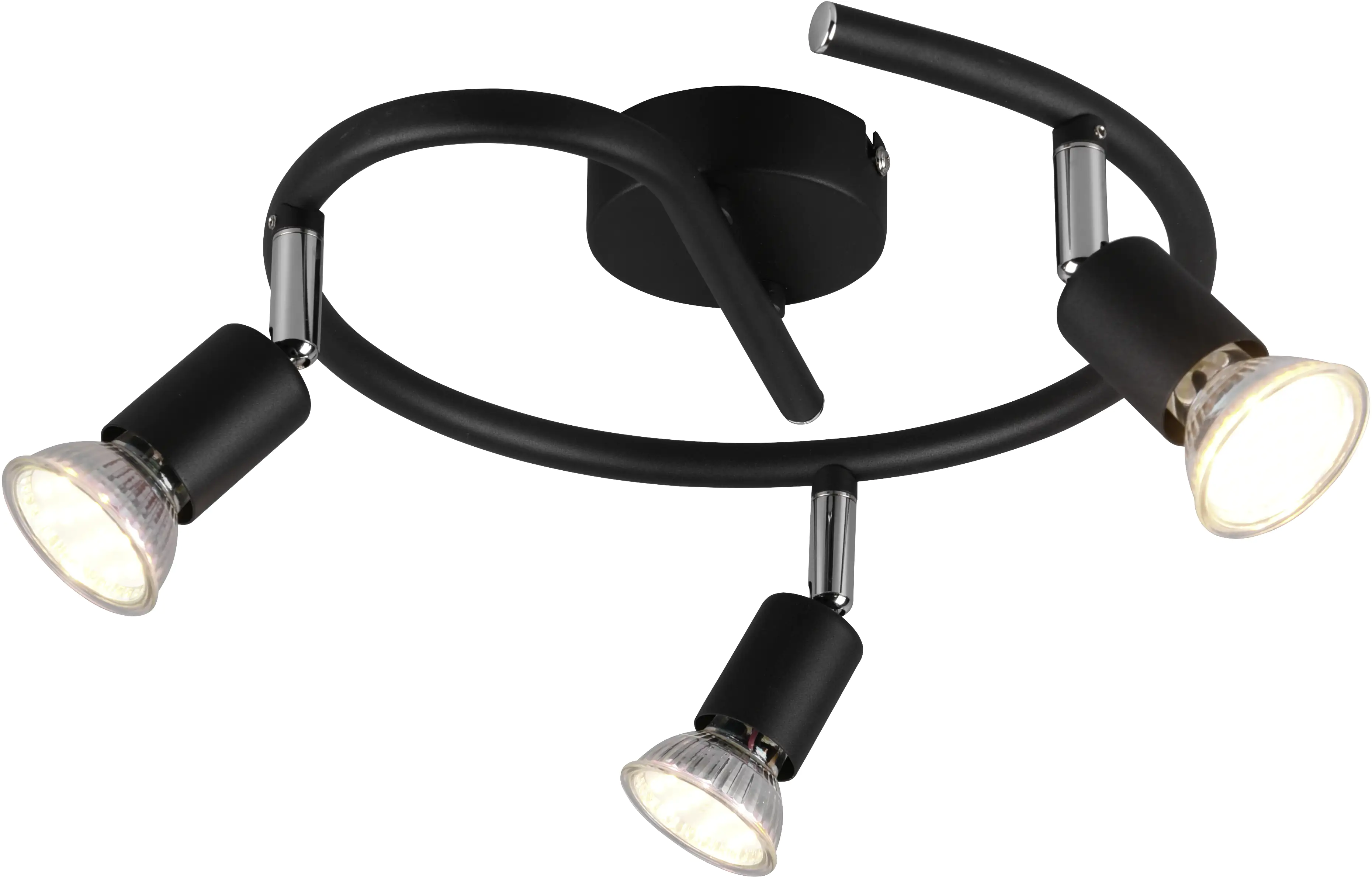 Reality Leuchten 3er Spot Paris schwarz matt