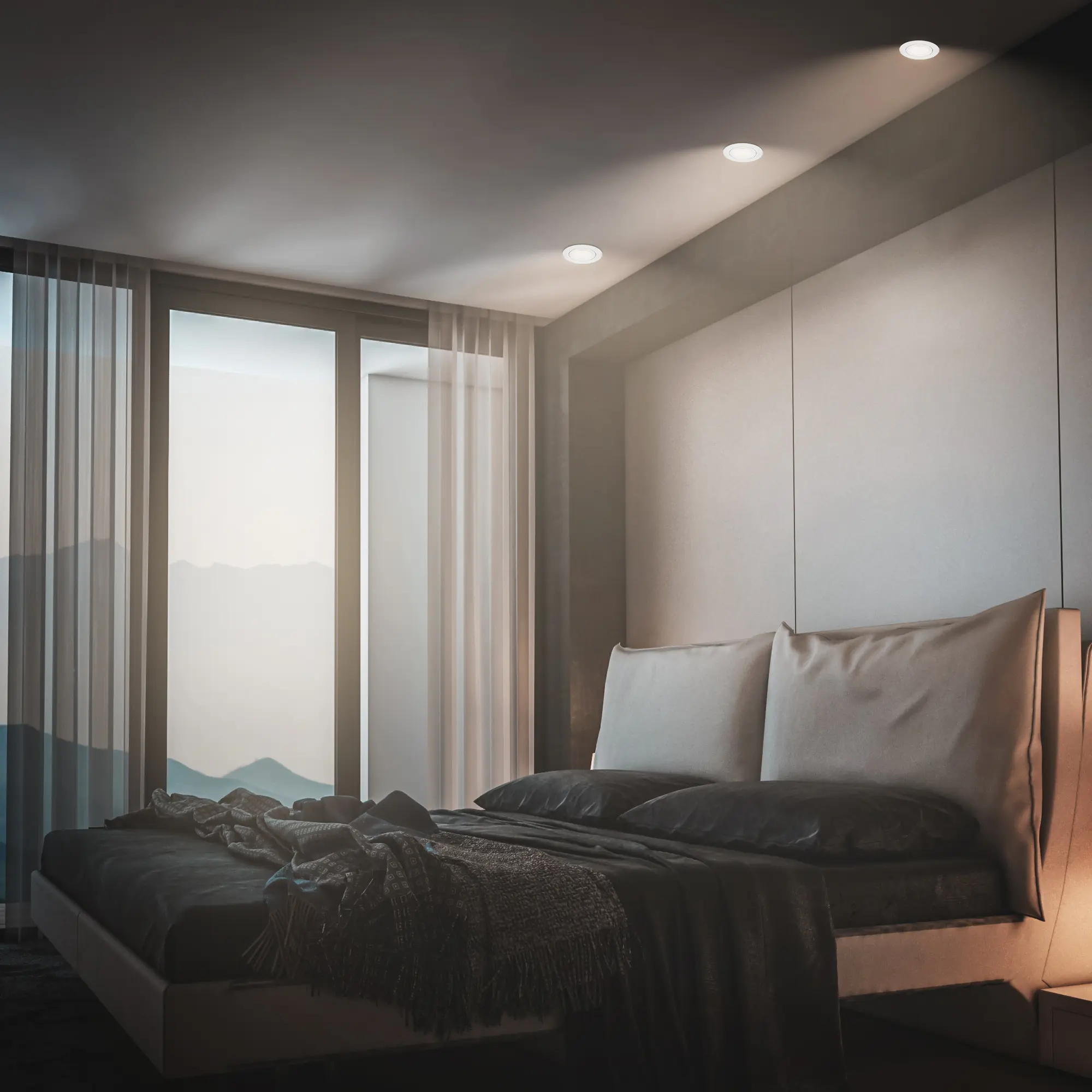 Briloner 3er Set LED Einbauleuchten Piwo weiß Ø 8 cm