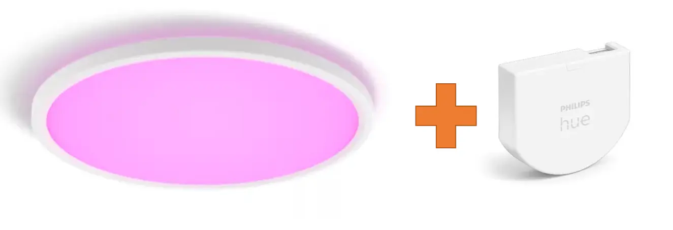 Philips Hue LED Deckenleuchte Tento + Wandschalter rund weiß RGB Ø 43 cm RGB