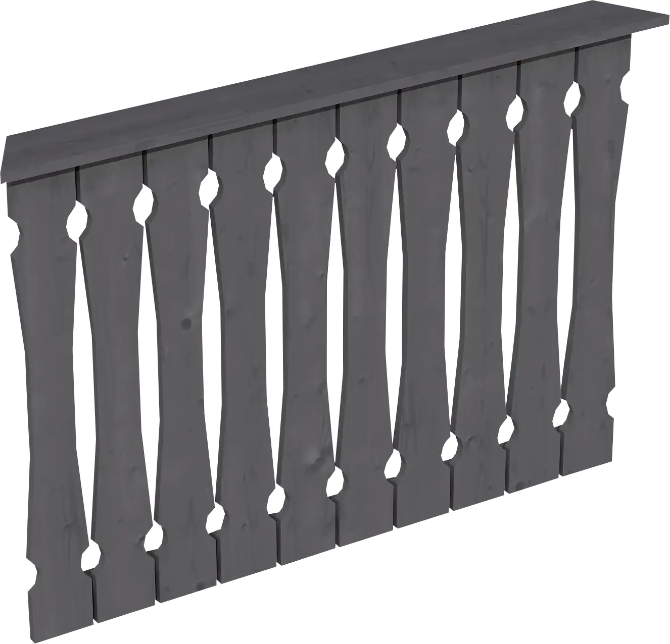 SKAN HOLZ Brüstung Balkonschalung 120 x 96 cm Fichte