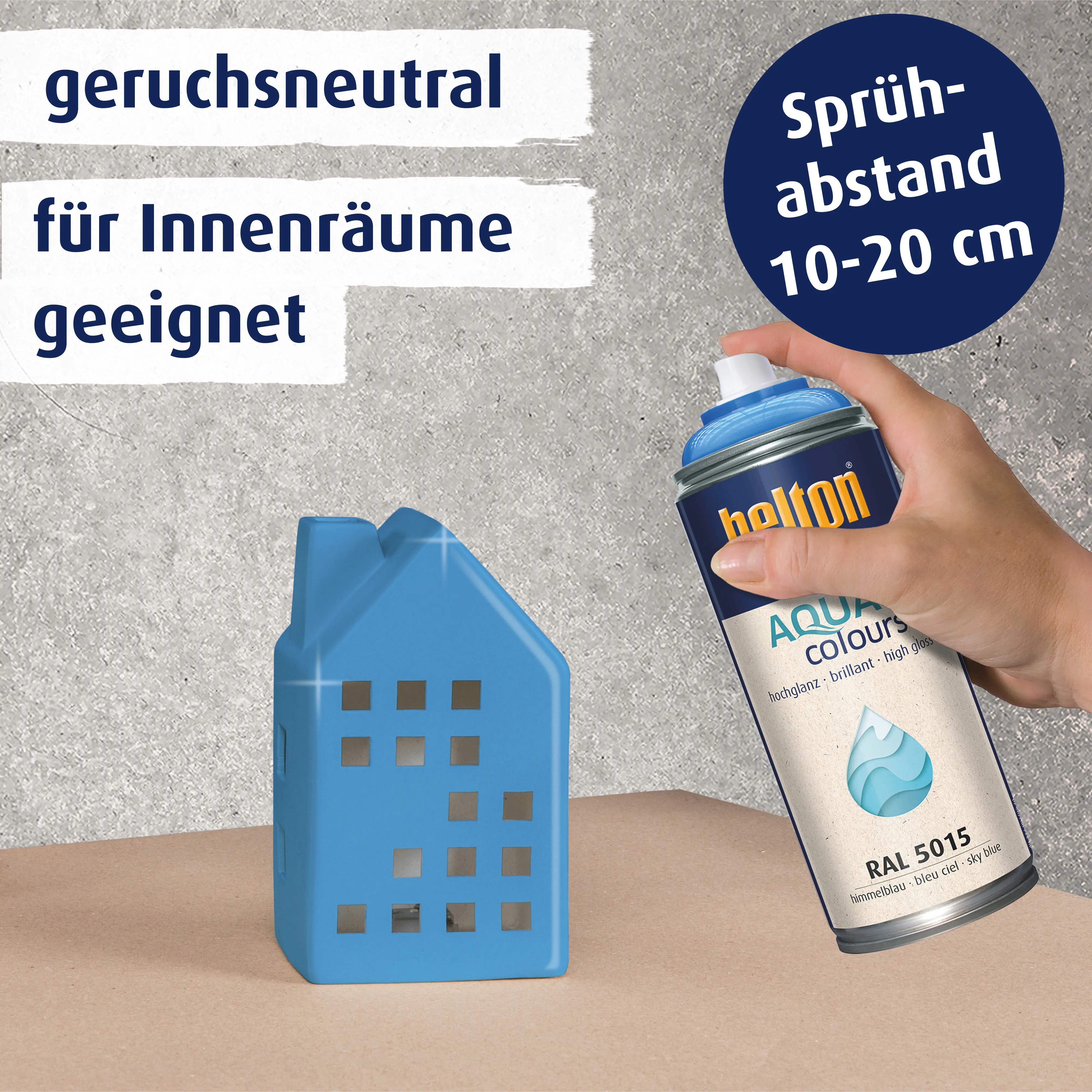 belton free Lackspray AQUAcolours 400 ml himmelblau hochglanz