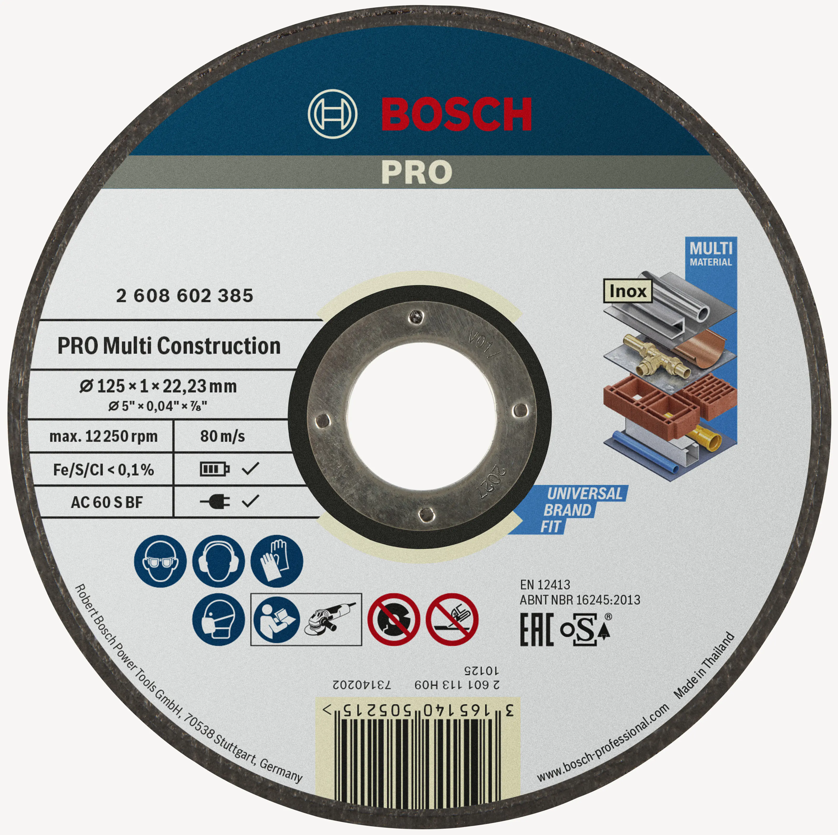 Bosch PRO Multi Material Trennscheibe 125 x 22,23 x 1 mm Bosch PRO Multi Material Trennscheibe 125 x 22,23 x 1 mm
